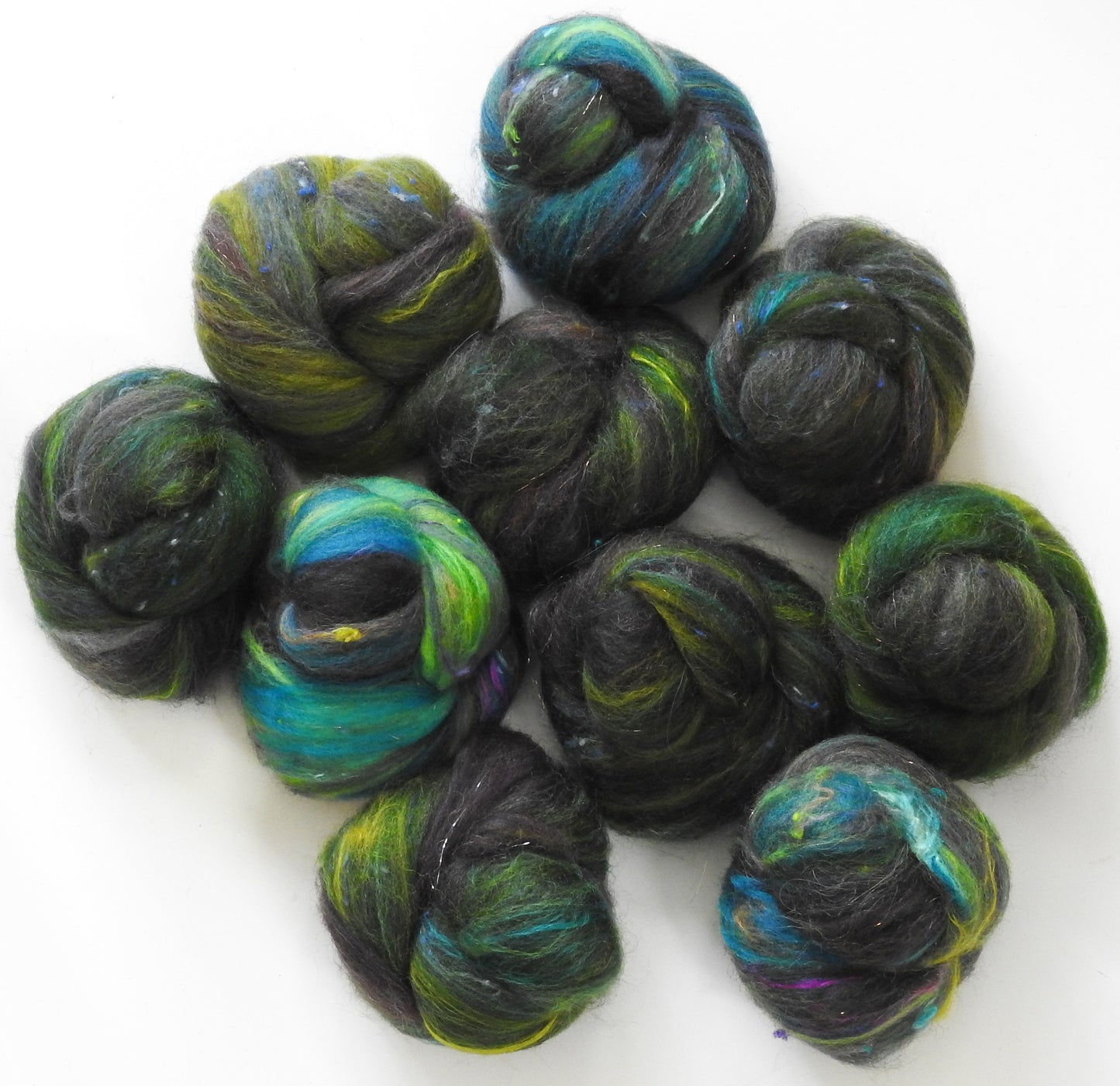 Darkest Peru - Sparkle Sticklebatts - Icelandic Fleece, merino, CAMEL, silk, angelina, silk noil