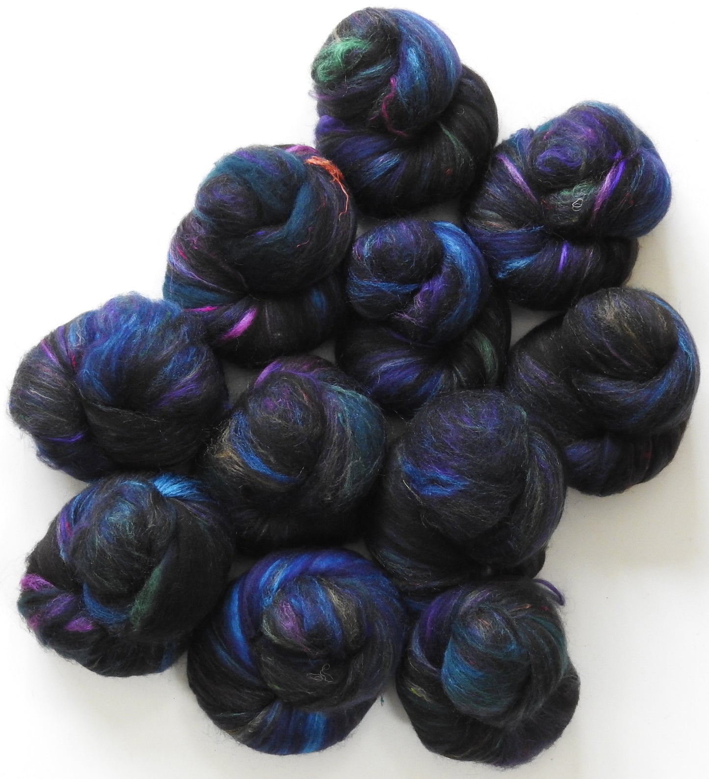 Nevermore - NON-Sparkle Sticklebatts - Bond fleece, merino, Black Haunui, silk, sari silk