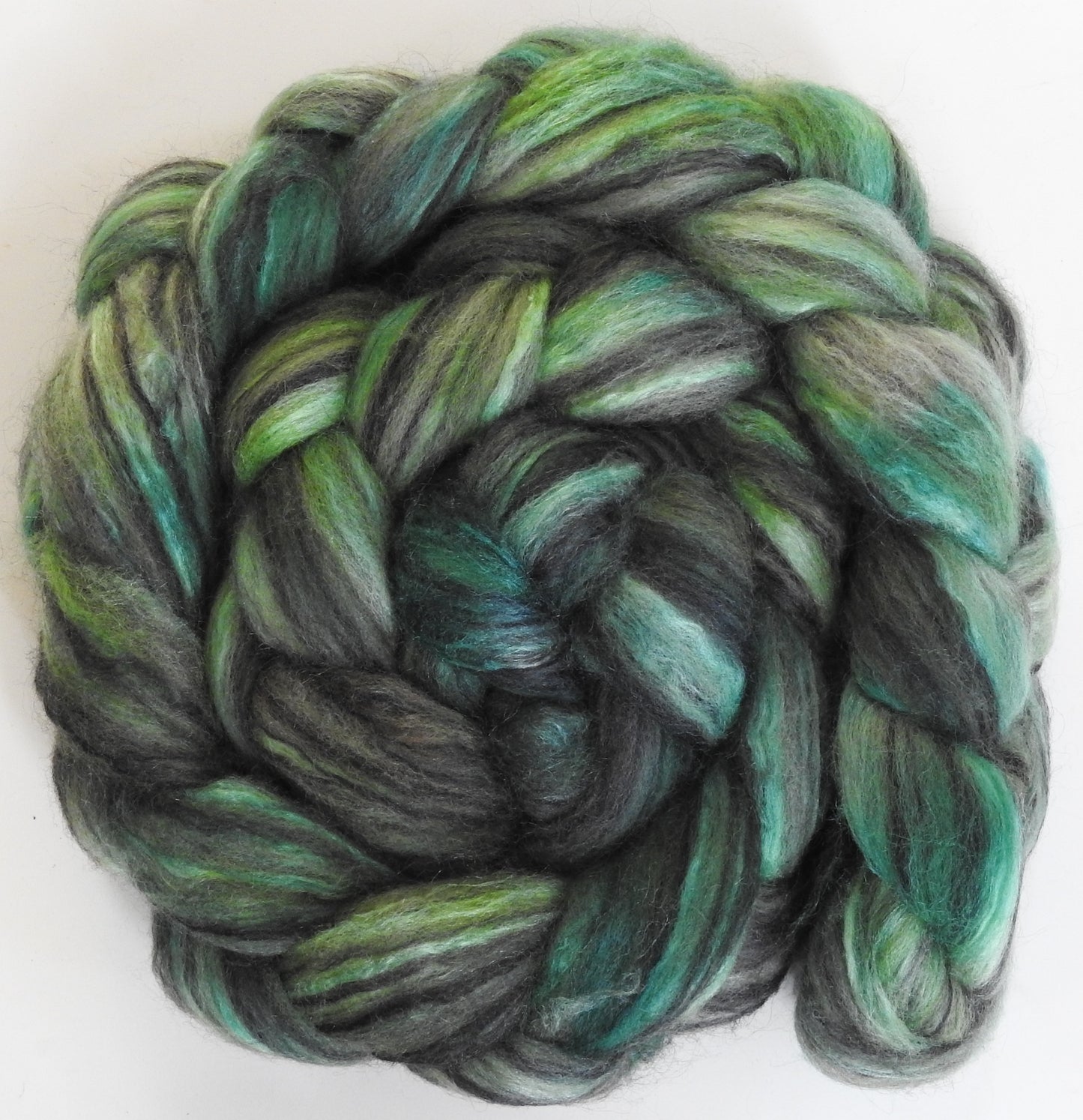 Original - 13 (5.2 oz) Batt in a Braid #64 (Cormo/ Grey Cashgora/ Tussah Silk (50/25/25)