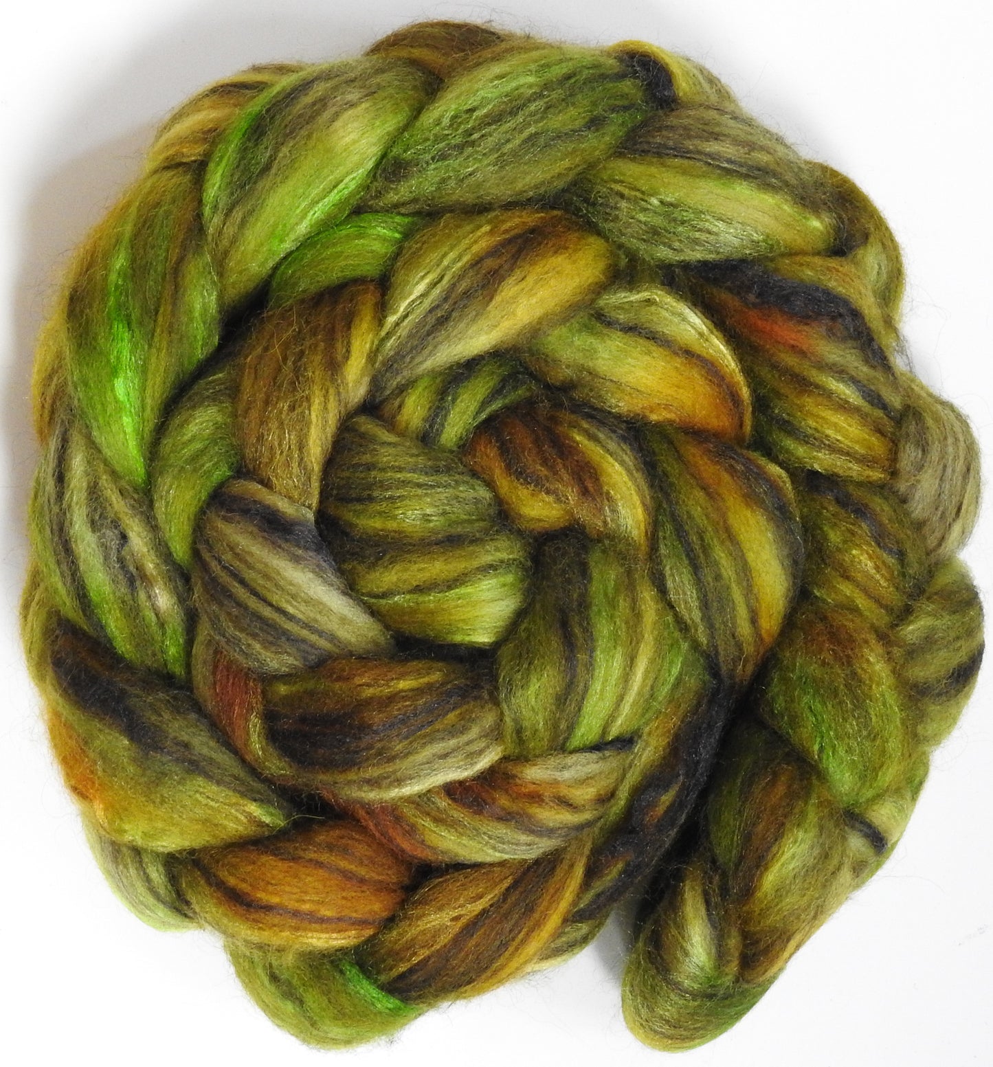 Original -1 (5.2 oz) Batt in a Braid #64 (Cormo/ Grey Cashgora/ Tussah Silk (50/25/25)