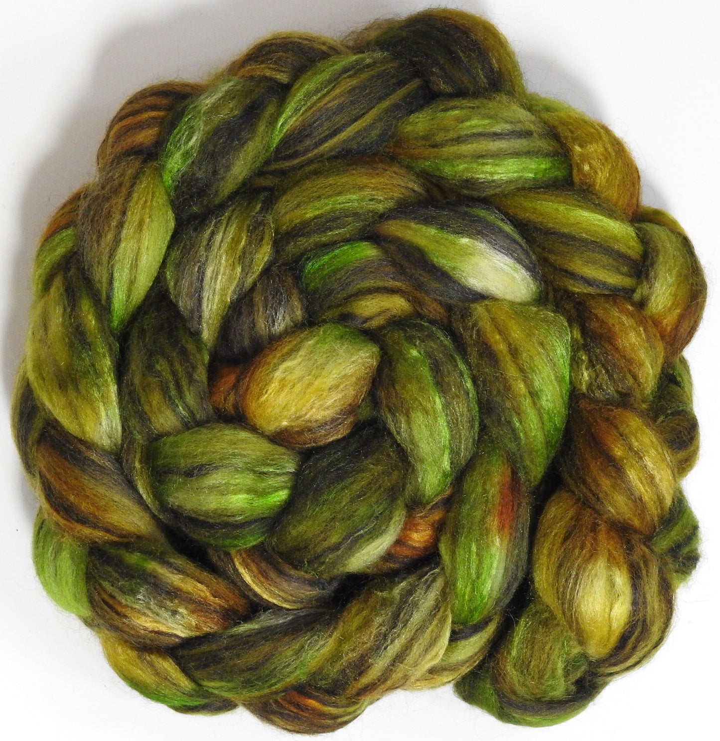 Original -1 (5.2 oz) Batt in a Braid #64 (Cormo/ Grey Cashgora/ Tussah Silk (50/25/25)