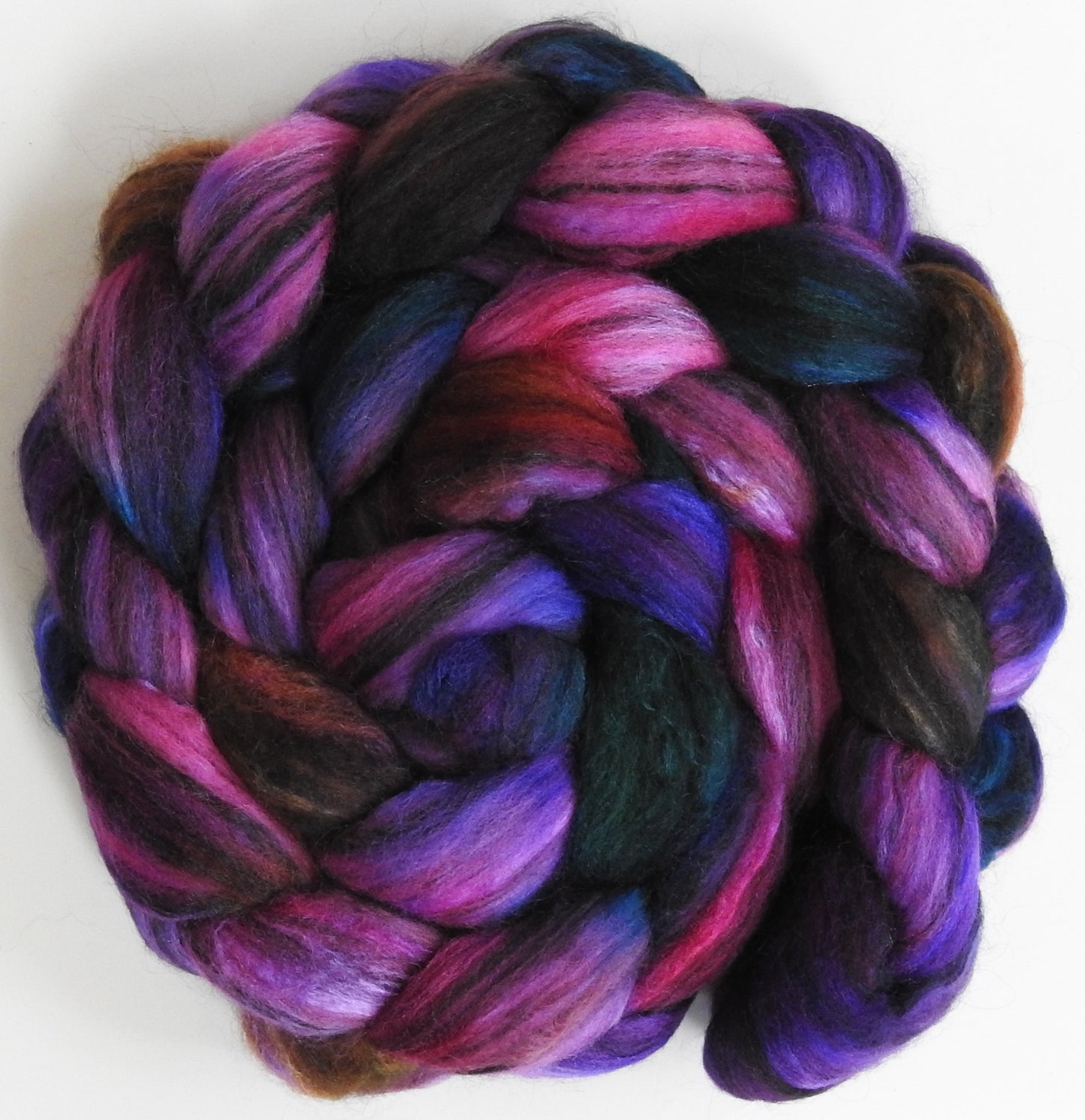 Original -15 - Batt in a Braid #64 (Cormo/ Grey Cashgora/ Tussah Silk (50/25/25)