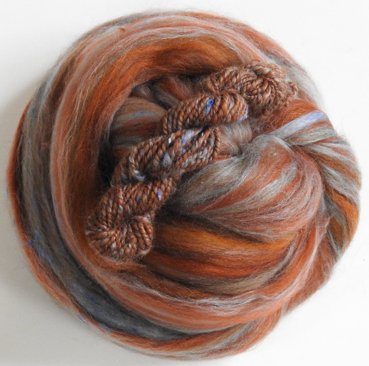 Tiger - Custom Blended Top- Merino/ Shetland/ Tussah Silk/ Baby Camel /Tweed Blend (25/25/25/15/10)