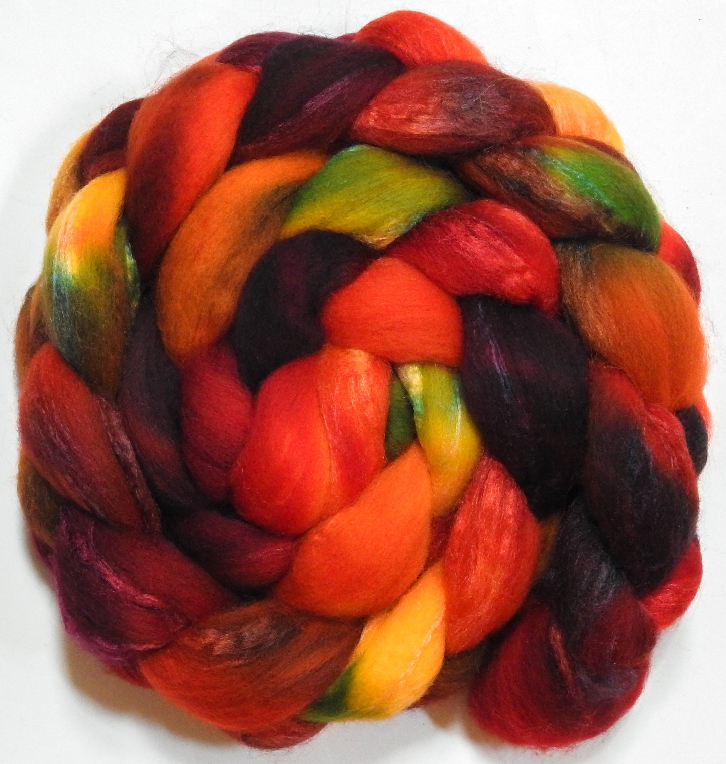 Dragon-fire (5.7 oz) - Polwarth / Tussah silk (85/15)