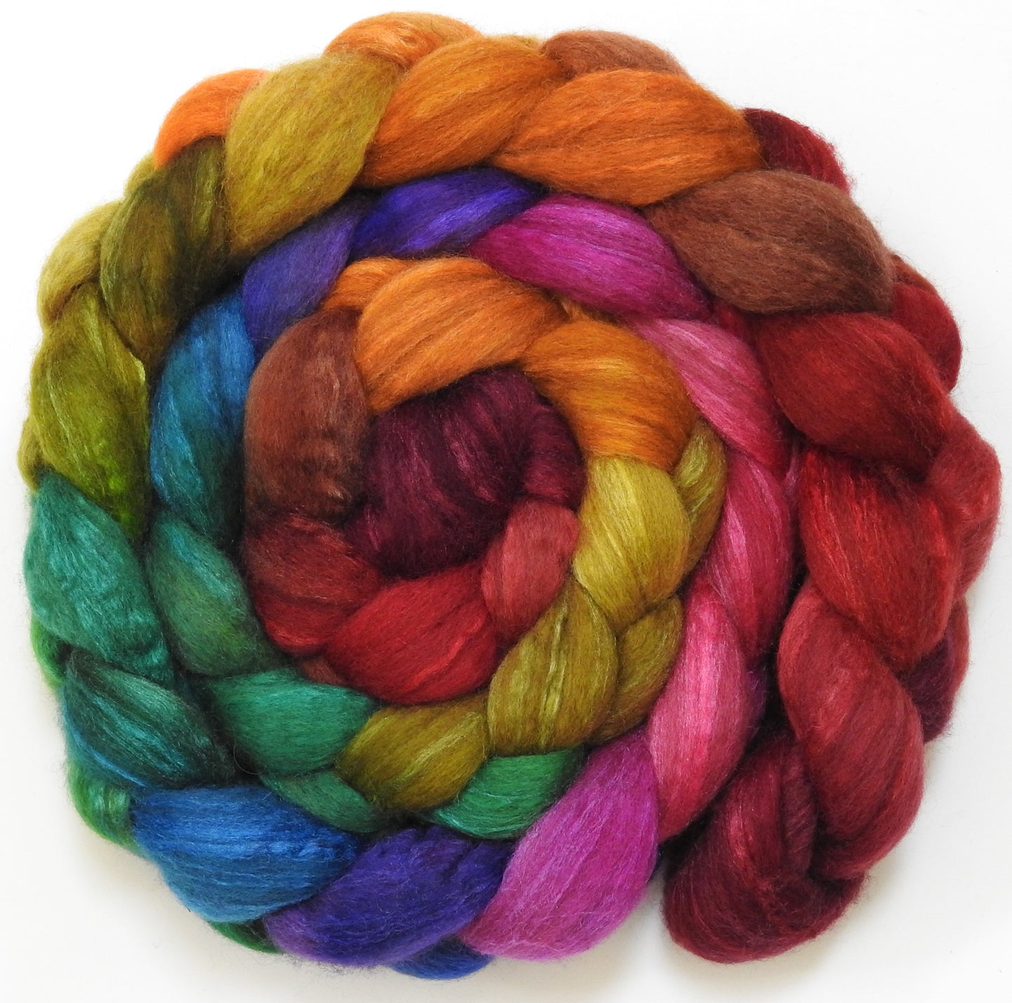 End of the Rainbow (5.5 oz) - Mixed Bfl/tussah silk (85/15)