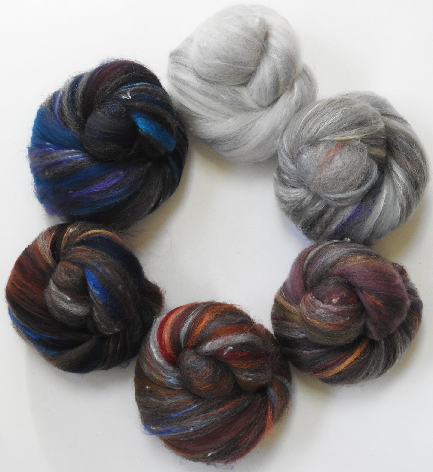 Carol of the Birds - (4.1 oz) NON- Sparkle Sticklebatts - Corrie X fleece, merino, silk, tweed blend