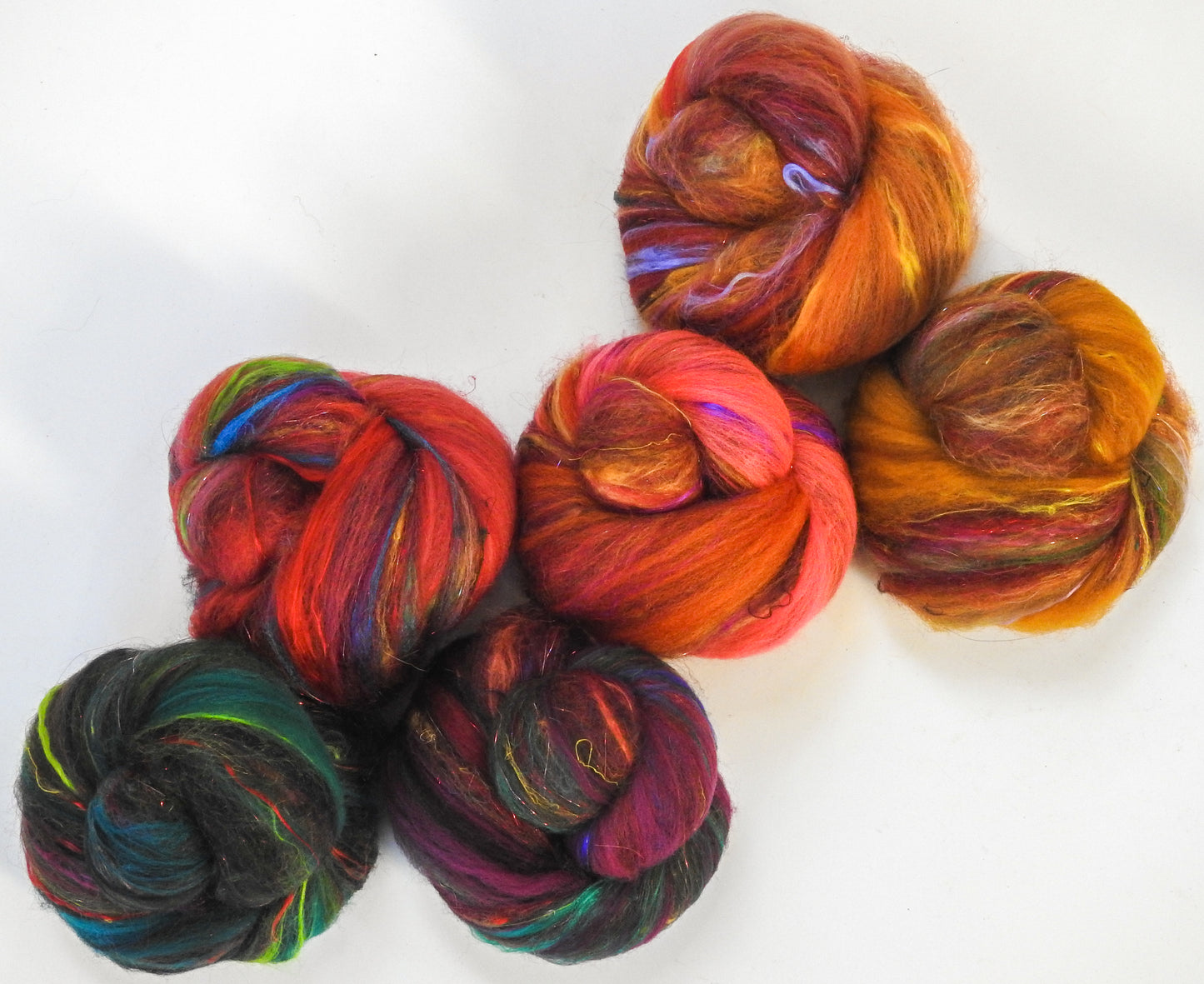 Sisters - (4.1 oz) Sparkle Sticklebatts - Southdown X Corrie fleece, merino, silk, CAMEL, alpaca, mohair, sari silk, angelina