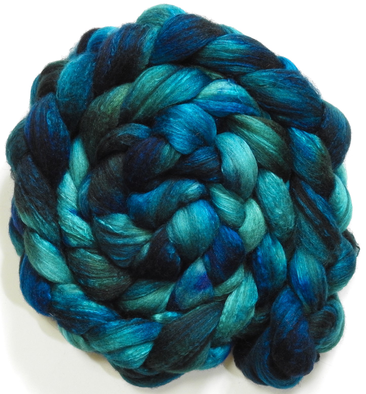 Fisher King (5.7 oz) - Batt in a Braid #7 - Polwarth/ Manx / Mulberry silk/ Firestar (30/30/30/10)