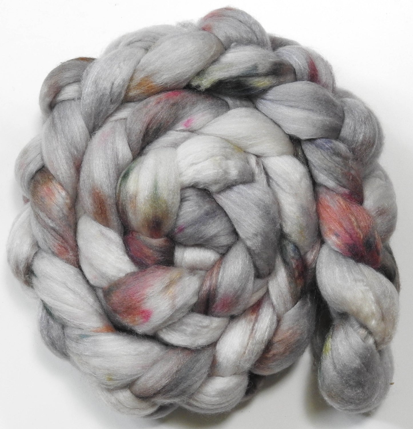 Pearly Gates - Batt in a Braid #62 (Polwarth/ CASHMERE/ silk -50/25/25)