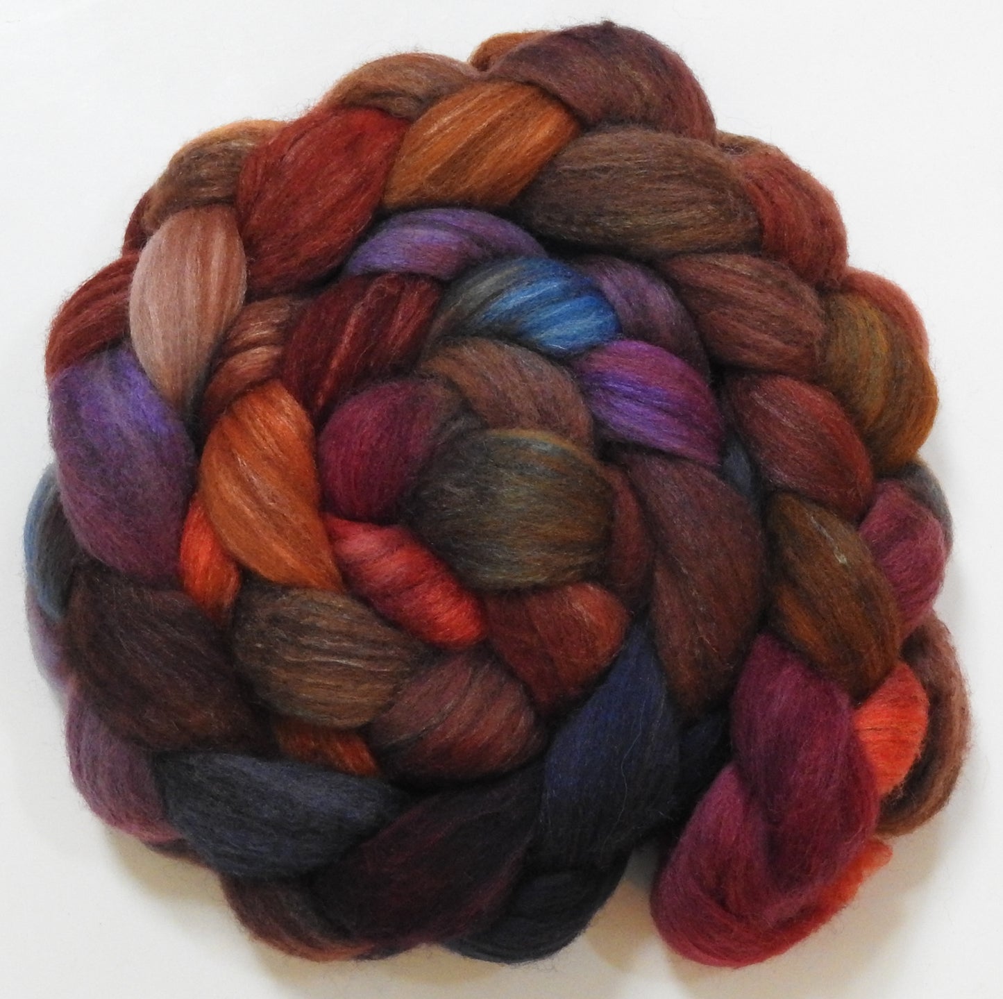 Gnomes (5.6 oz) - Batt in a Braid #27 - Lt. Grey Shetland/ Falkland Merino / tussah silk (50/25/25)