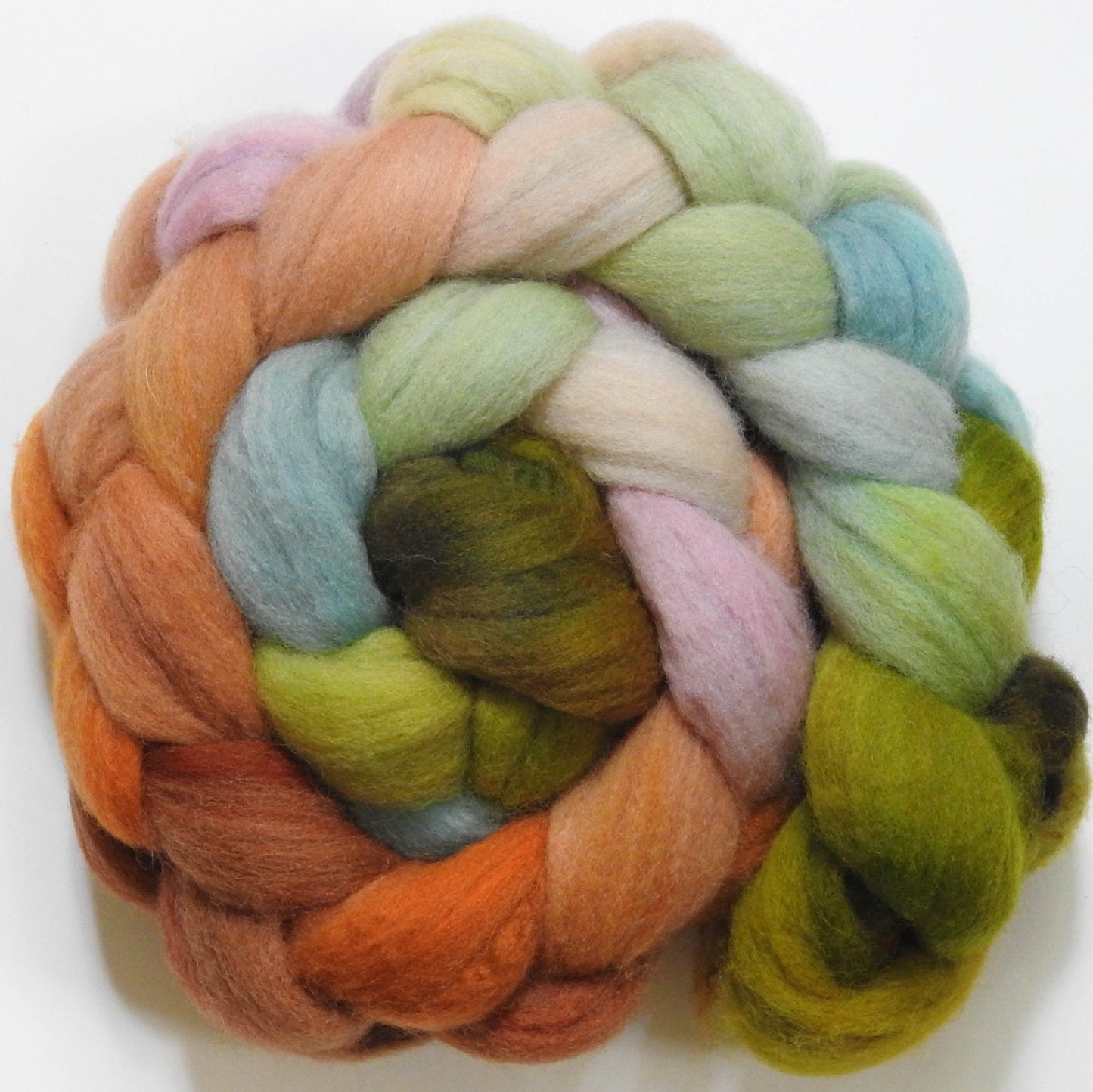 Vintage Bordeaux (5.9 oz)- Batt in a Braid #43 - Dorset/Cheviot/Kid Mohair (60/20/20)
