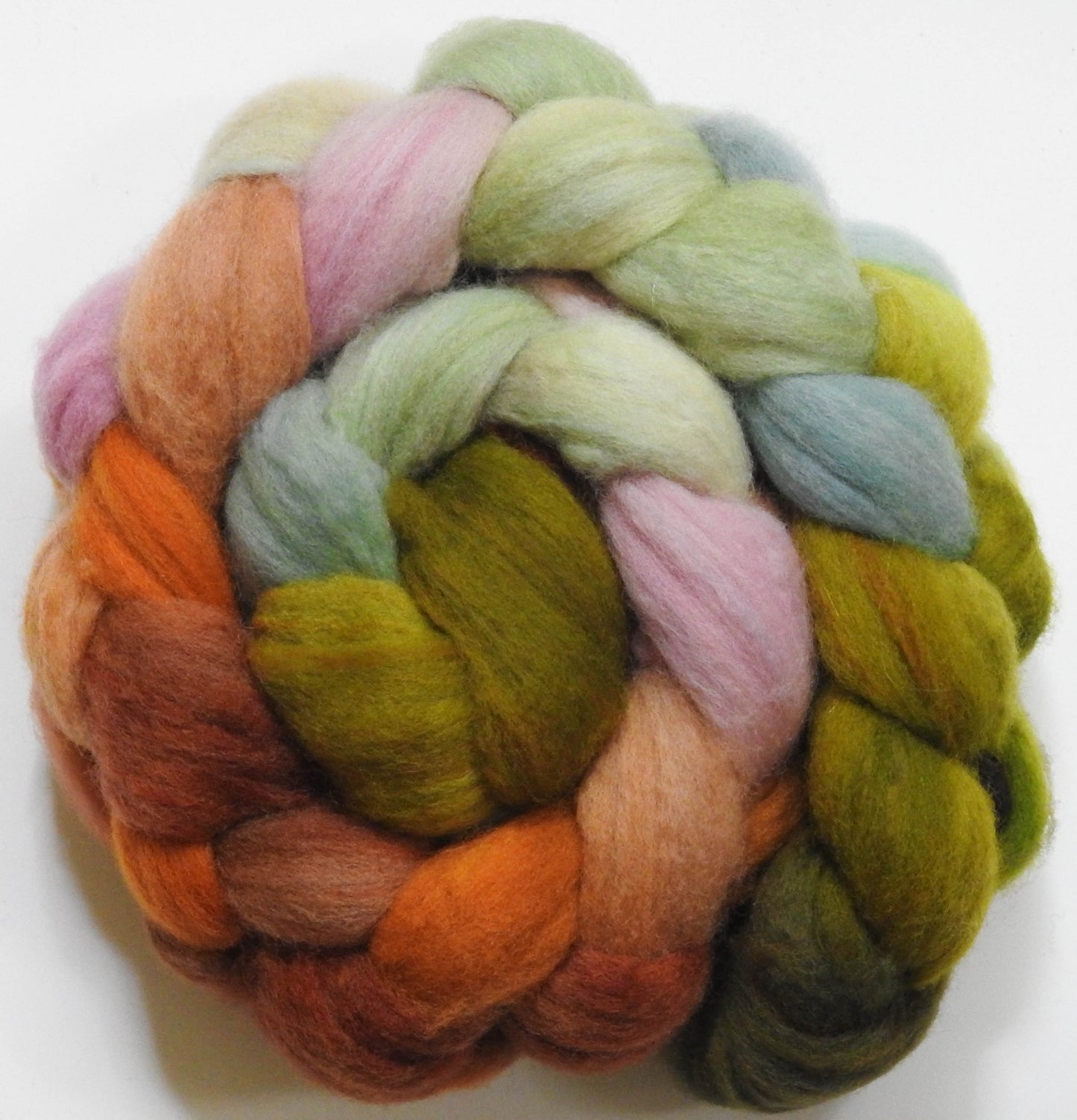 Vintage Bordeaux (5.9 oz)- Batt in a Braid #43 - Dorset/Cheviot/Kid Mohair (60/20/20)