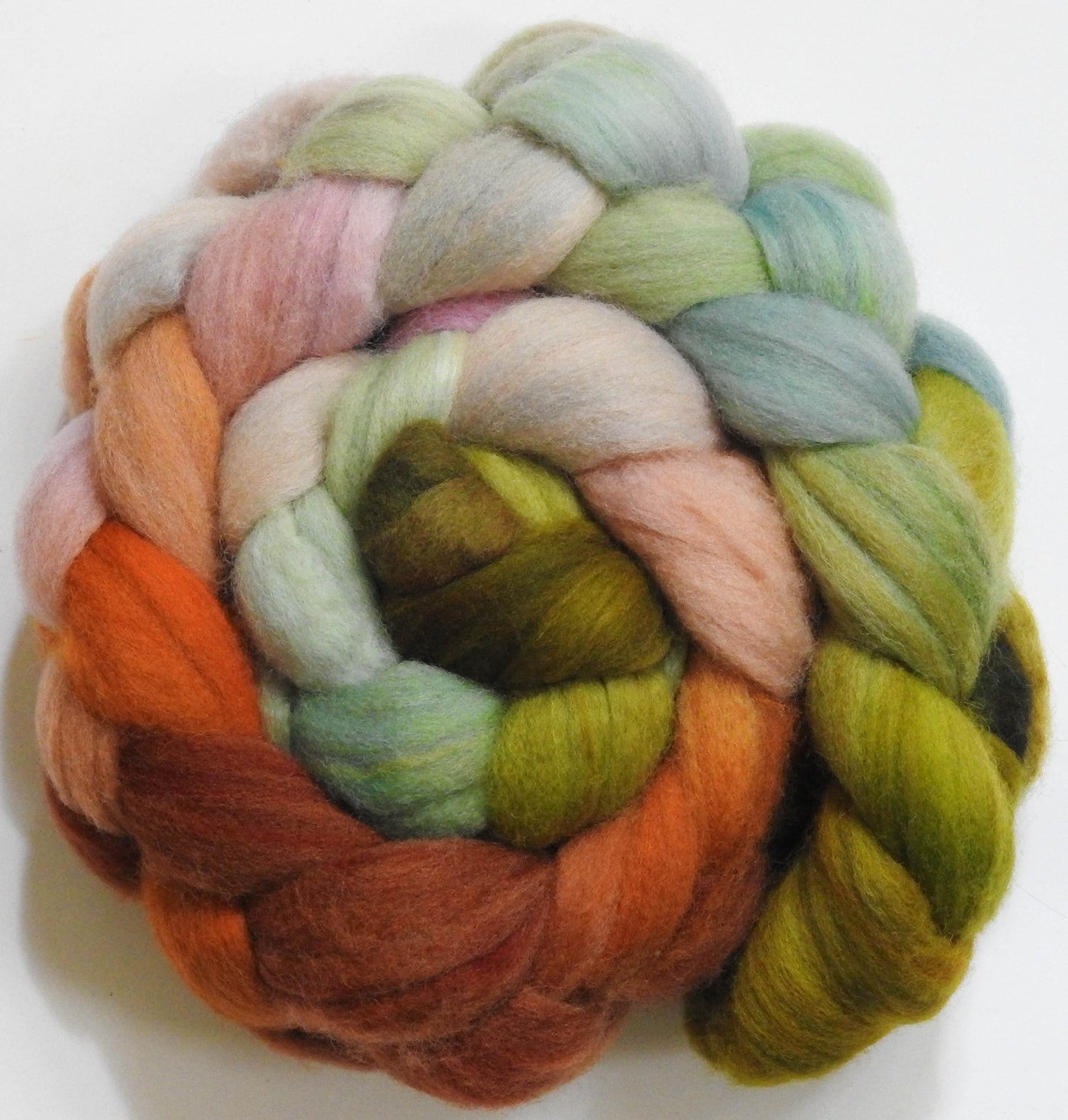 Vintage Bordeaux (5.9 oz)- Batt in a Braid #43 - Dorset/Cheviot/Kid Mohair (60/20/20)