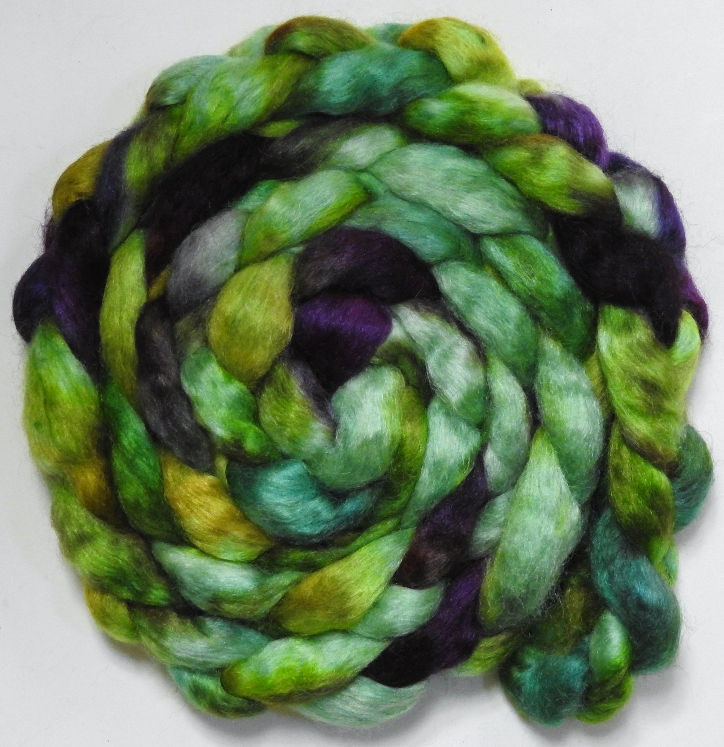 Primavera - Batt in a Braid #52- Wensleydale/ Mulberry silk/ Polwarth (60/25/15)