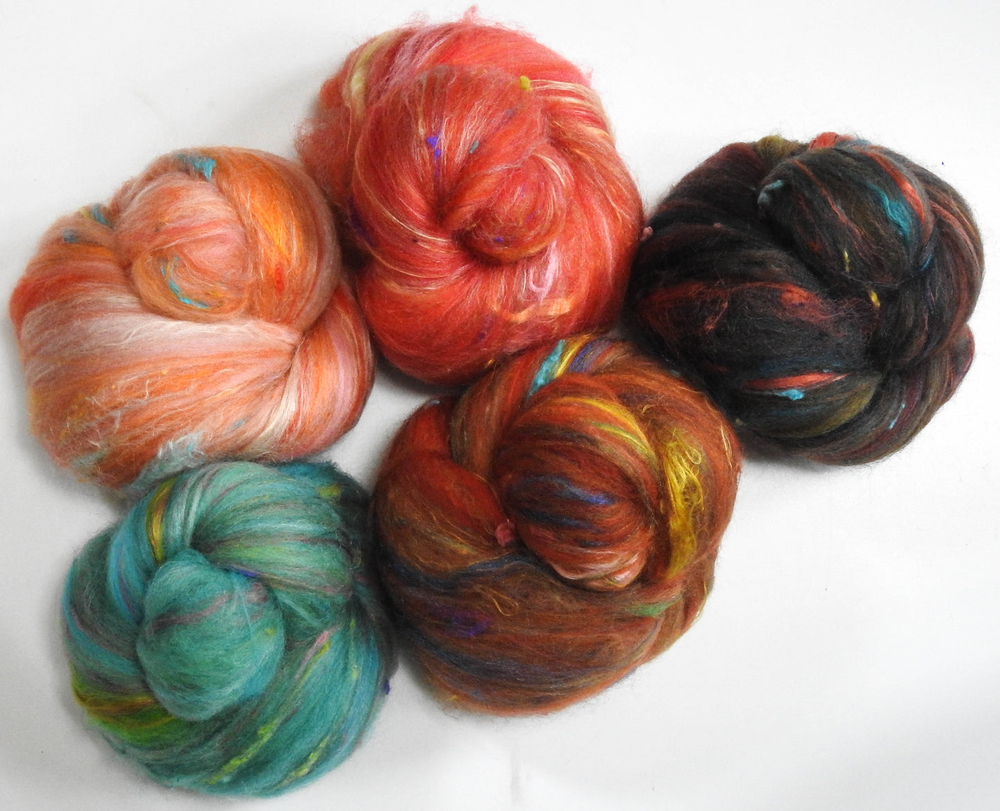 Carmine Bee-eater (4.2 oz) - NON-Sparkle Sticklebatts -Merino fleece, merino, polwarth, silk, bamboo