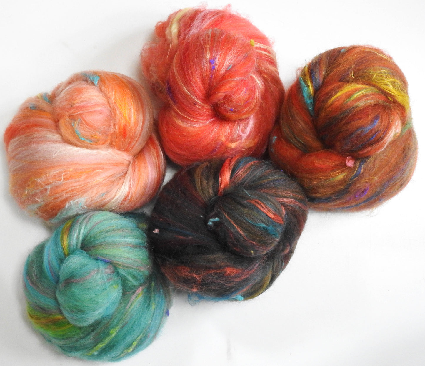 Carmine Bee-eater (4.2 oz) - NON-Sparkle Sticklebatts -Merino fleece, merino, polwarth, silk, bamboo