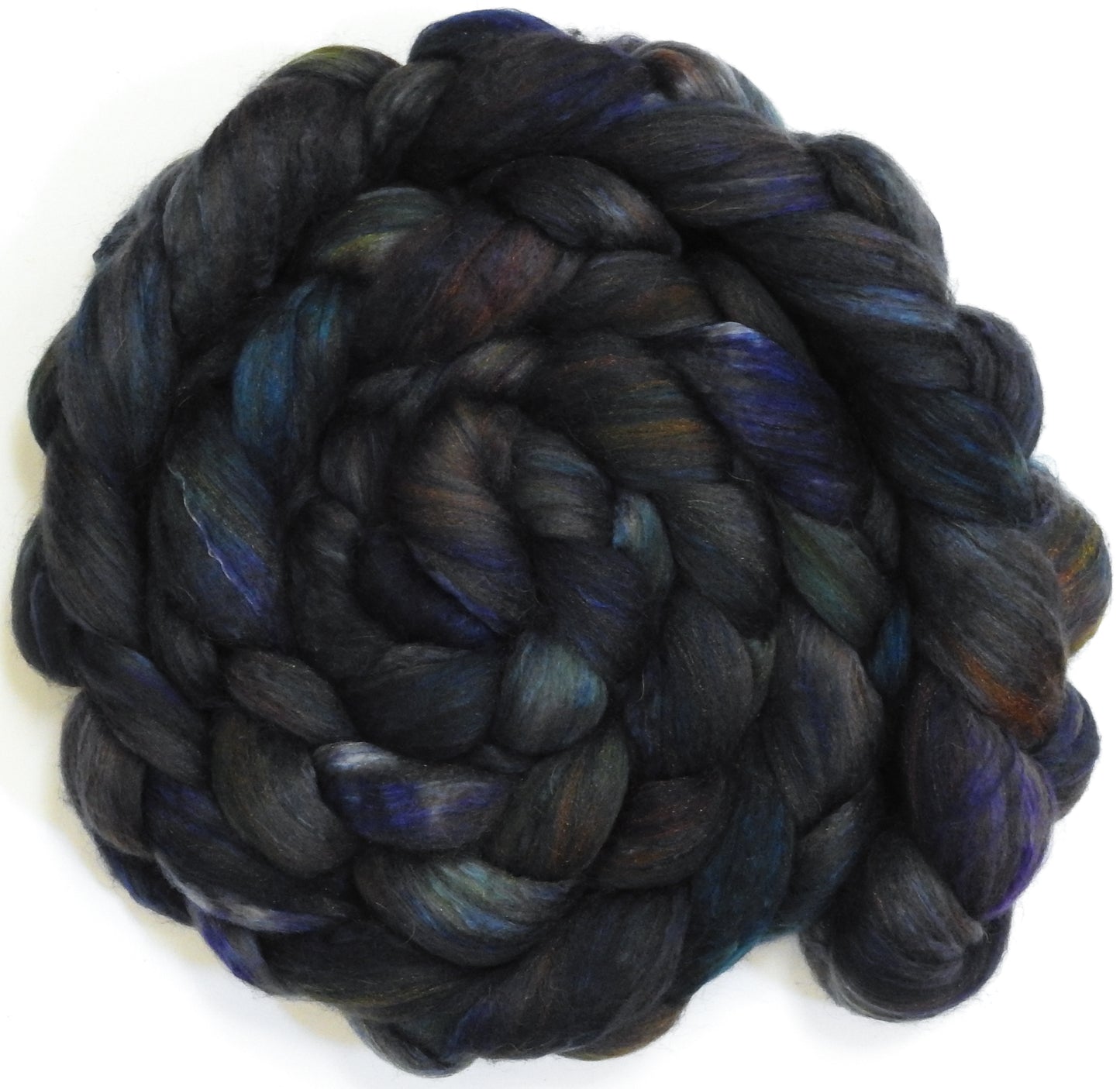 Hundred Acre Wood - (5.8 oz) - Batt in a Braid #5 - Merino/ Camel/ silk/ faux cashmere/ firestar (25/25/25/13/12)