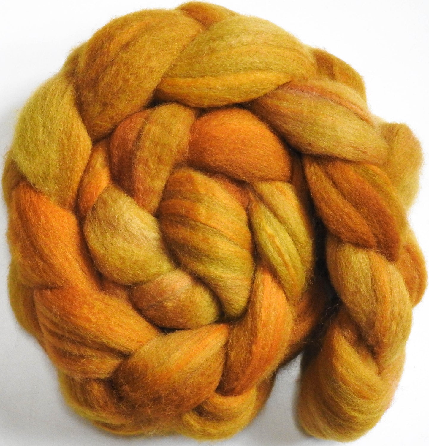 Lion's Mane (4.2 oz) - Batt in a Braid #60- Southdown/ Bfl/ Bio-nylon (50/25/25)
