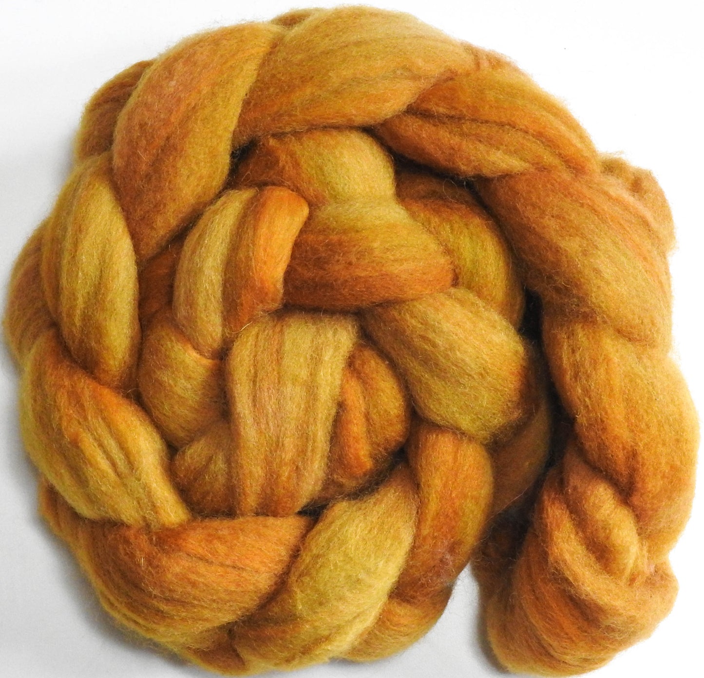 Lion's Mane (4.2 oz) - Batt in a Braid #60- Southdown/ Bfl/ Bio-nylon (50/25/25)