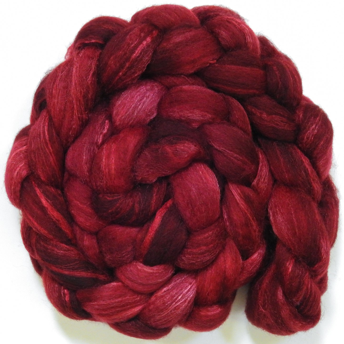 Crimson (5.7 oz) - Mixed Bfl /tussah silk (85/15)