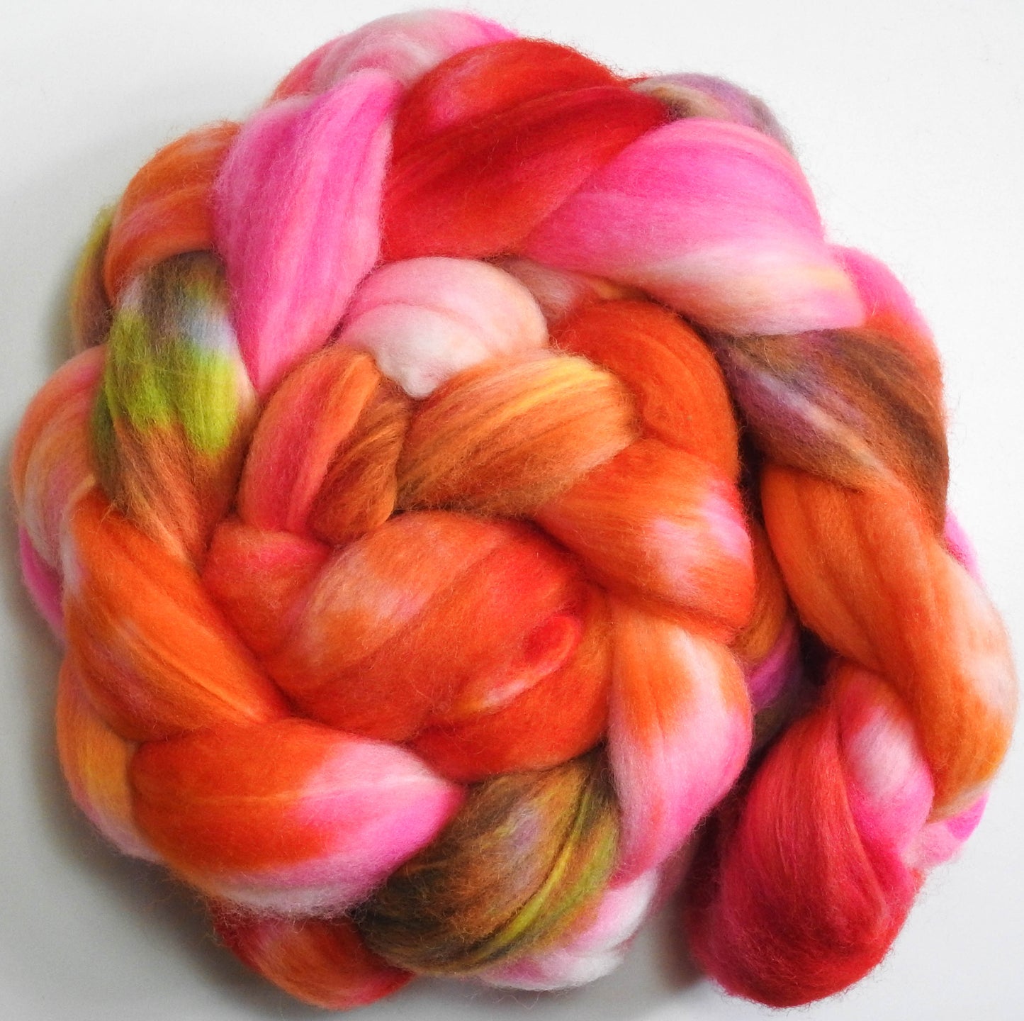 Dream House (5.8 oz) - Batt in a Braid #60- Southdown/ Bfl/ Bio-nylon (50/25/25)