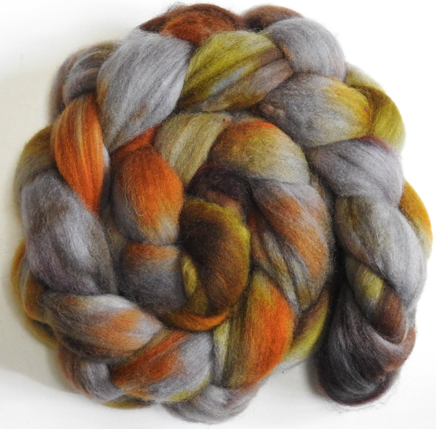 Metallurgy (5.7 oz) - Batt in a Braid #60- Southdown/ Bfl/ Bio-nylon (50/25/25)