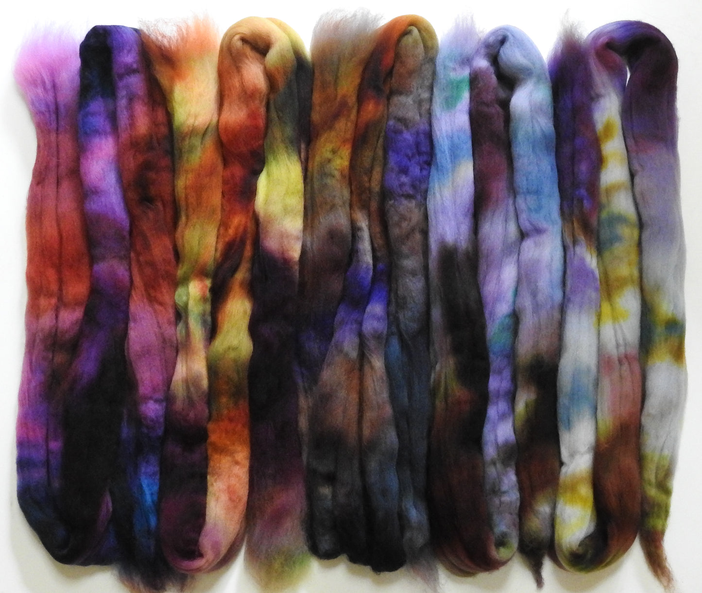 Shelter From the Storm - Dyed Patchwork Set (7.3 oz) - Merino/ Tussah Silk/ Natural Flax (50/25/25)
