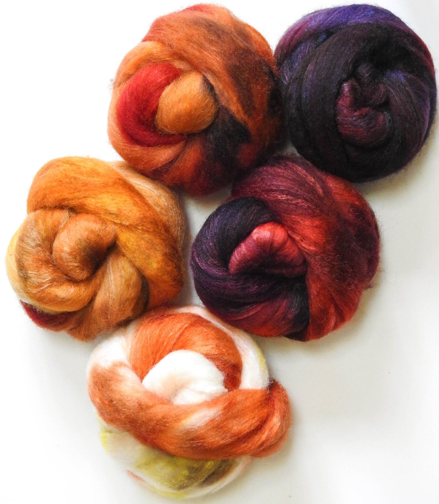 Red Panda -Gradient Braid Set -(7.3 oz.) - Bfl/Tussah (75/25)