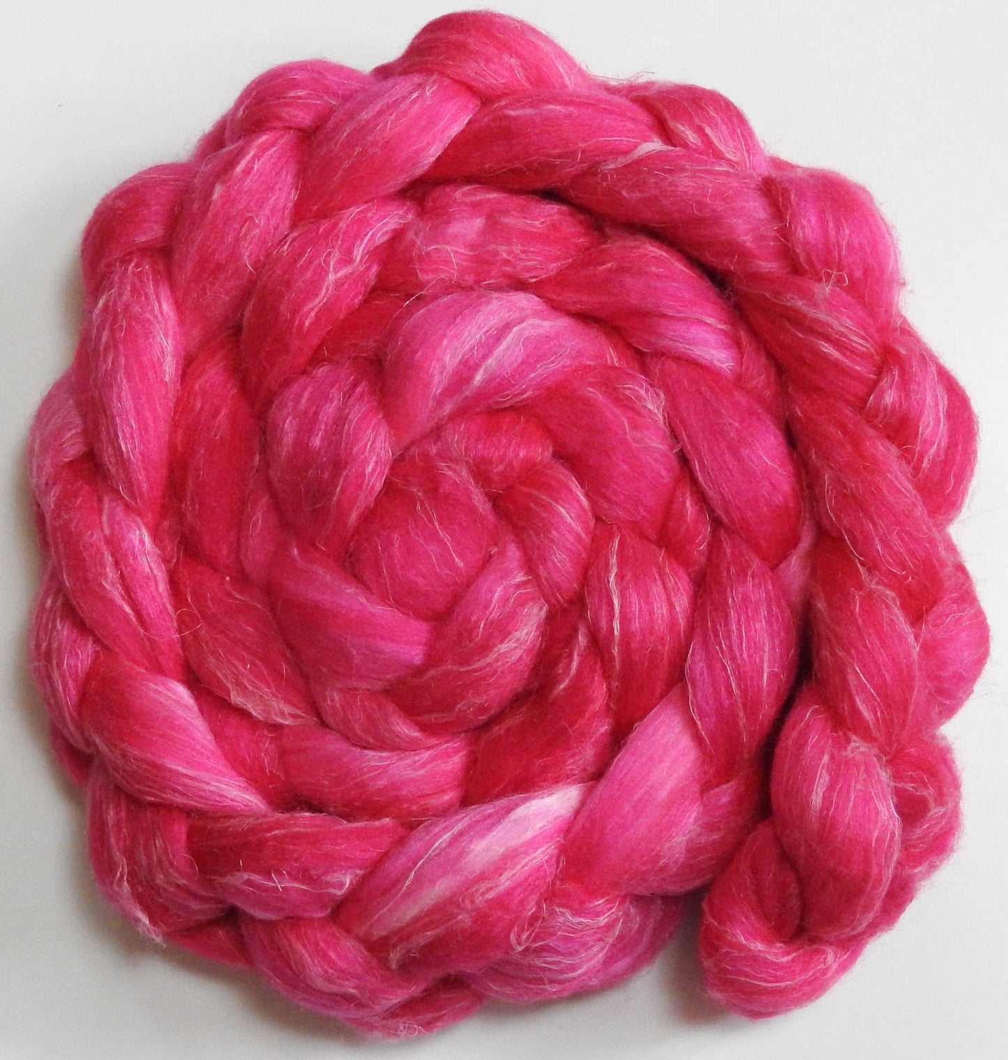 Impatient(5.7 oz) - Batt in a Braid #29 - Rambouillet / Tussah / Flax (40/40/20)