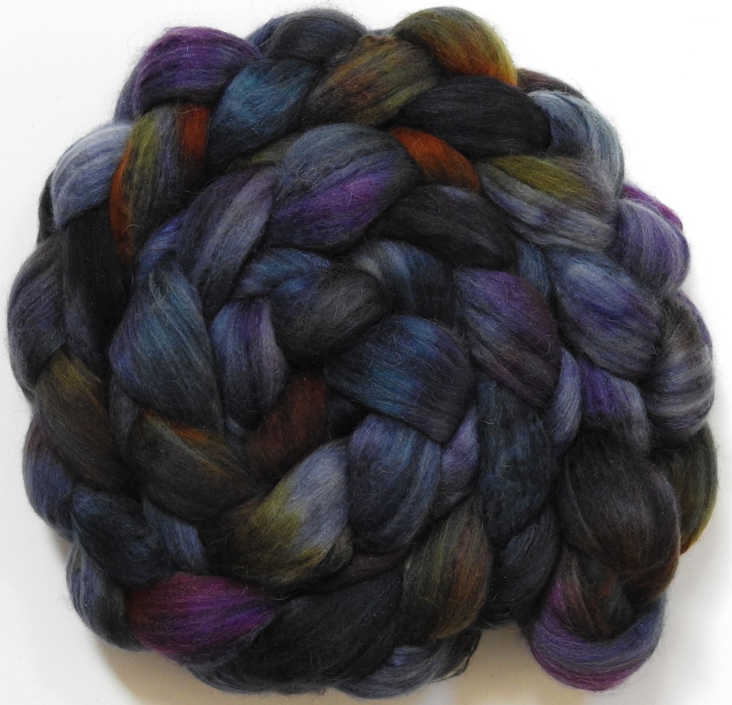 Tintagel (5.7 oz) - Batt in a Braid #5 - Merino/ Camel/ silk/ faux cashmere/ firestar (25/25/25/13/12)