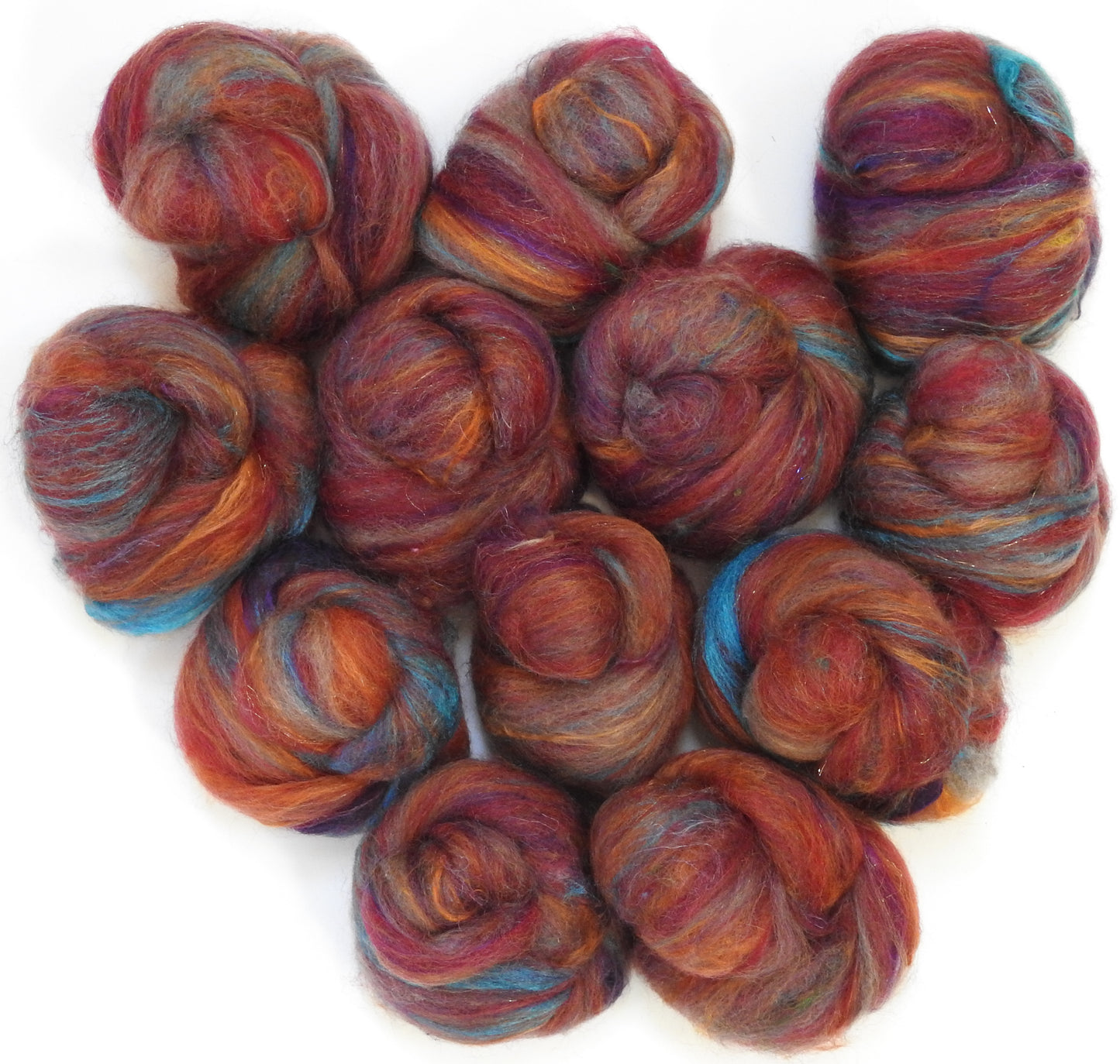 Deck the Halls -Sparkle Sticklebatts -Bond fleece, CAMEL , merino, Corriedale top, silk, silk noil, angelina