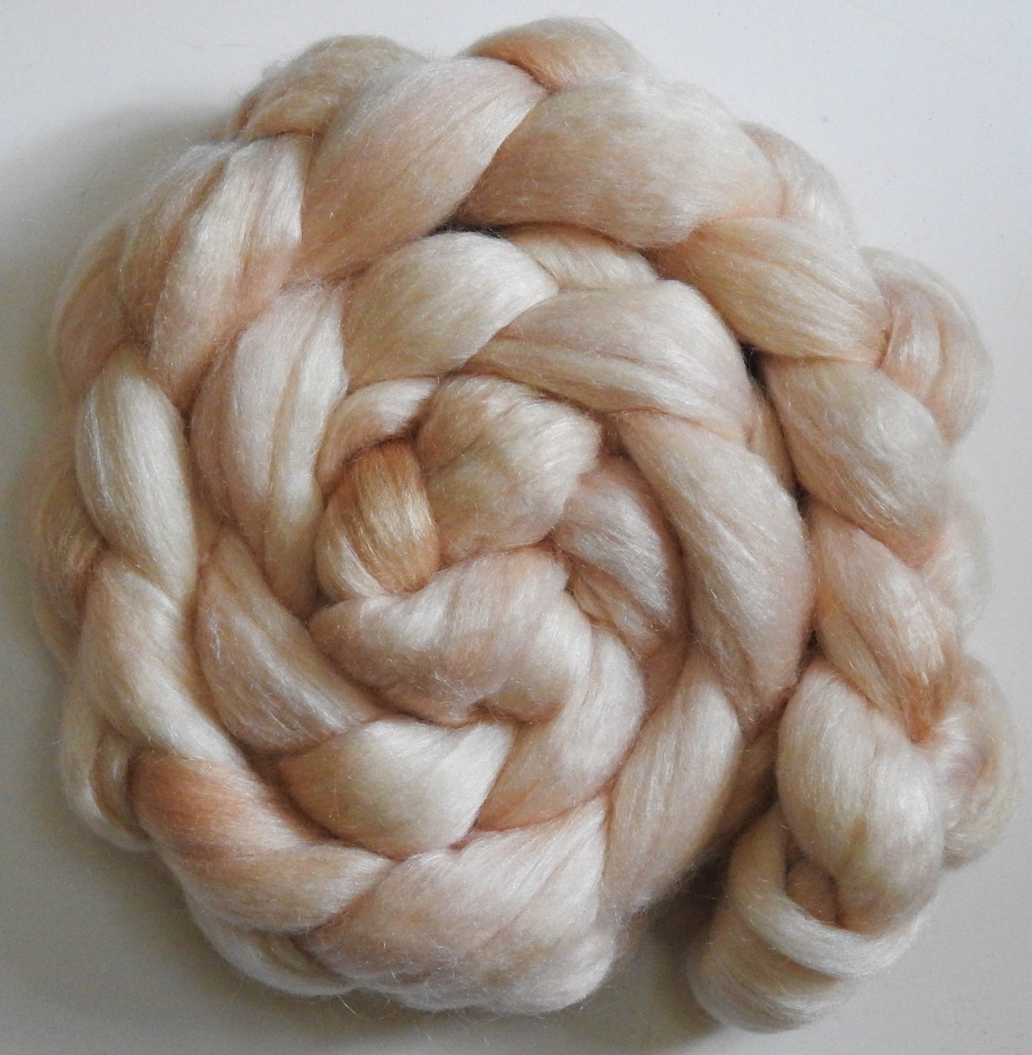 Shortbread (5.6 oz) -Batt in a Braid #10- Superfine Merino/ Silk/Kid Mohair /Corriedale(25/25/25/25)