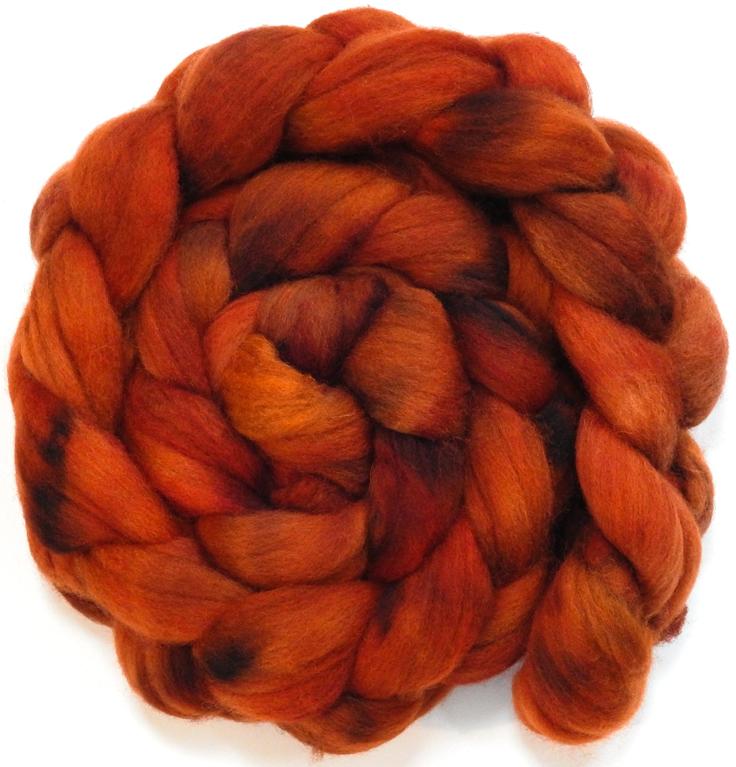Fire Pit (5.7 oz) - Batt in a Braid #60- Southdown/ Bfl/ Bio-nylon (50/25/25)