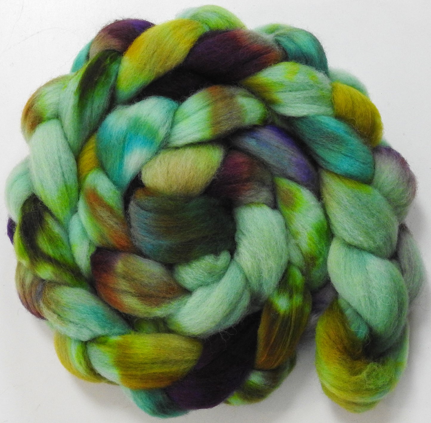 Primavera (5.8 oz) - Batt in a Braid #60- Southdown/ Bfl/ Bio-nylon (50/25/25)