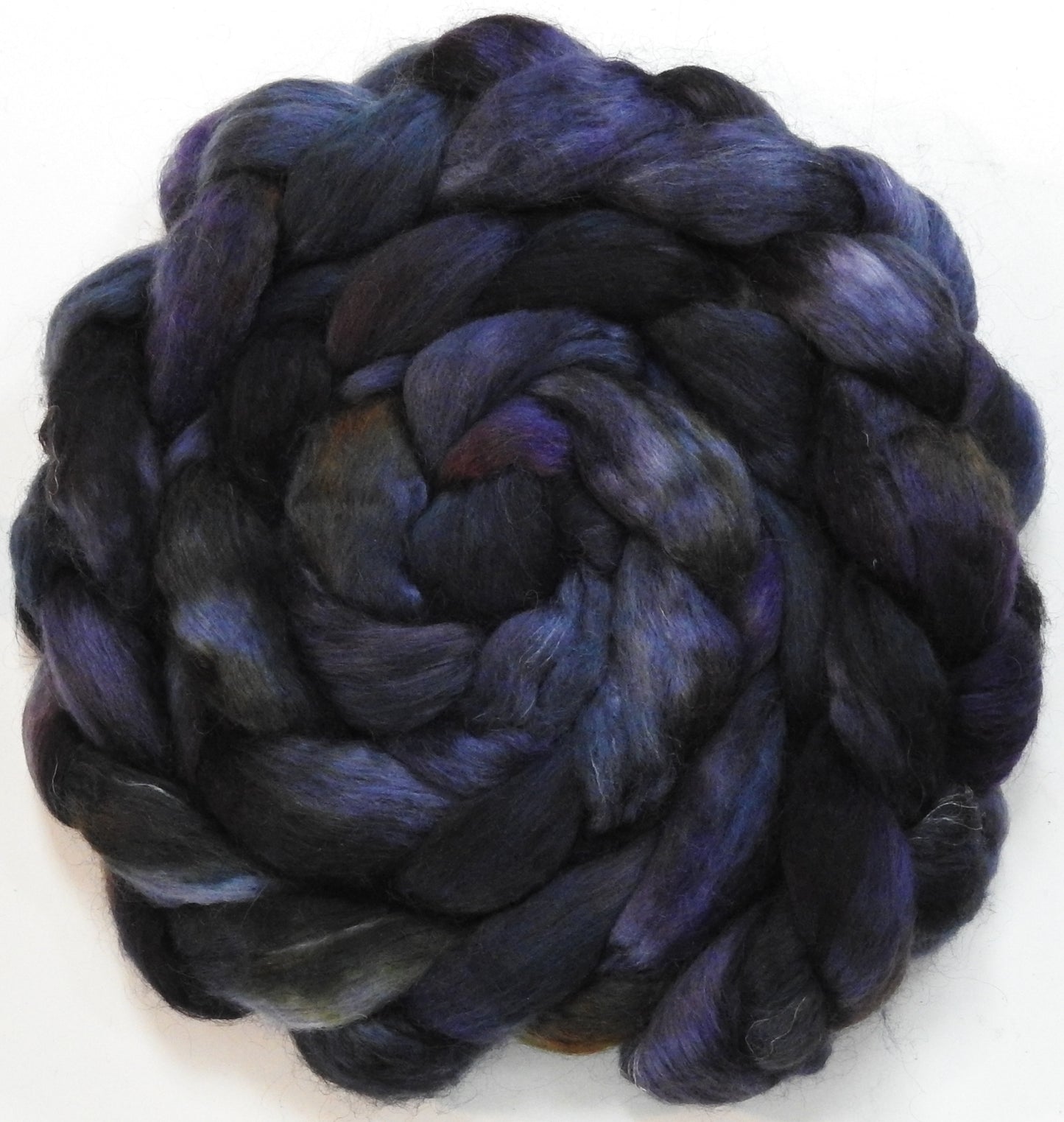 Tintagel (5.6 oz) - Batt in a Braid #52- Wensleydale/ Mulberry silk/ Polwarth (60/25/15)