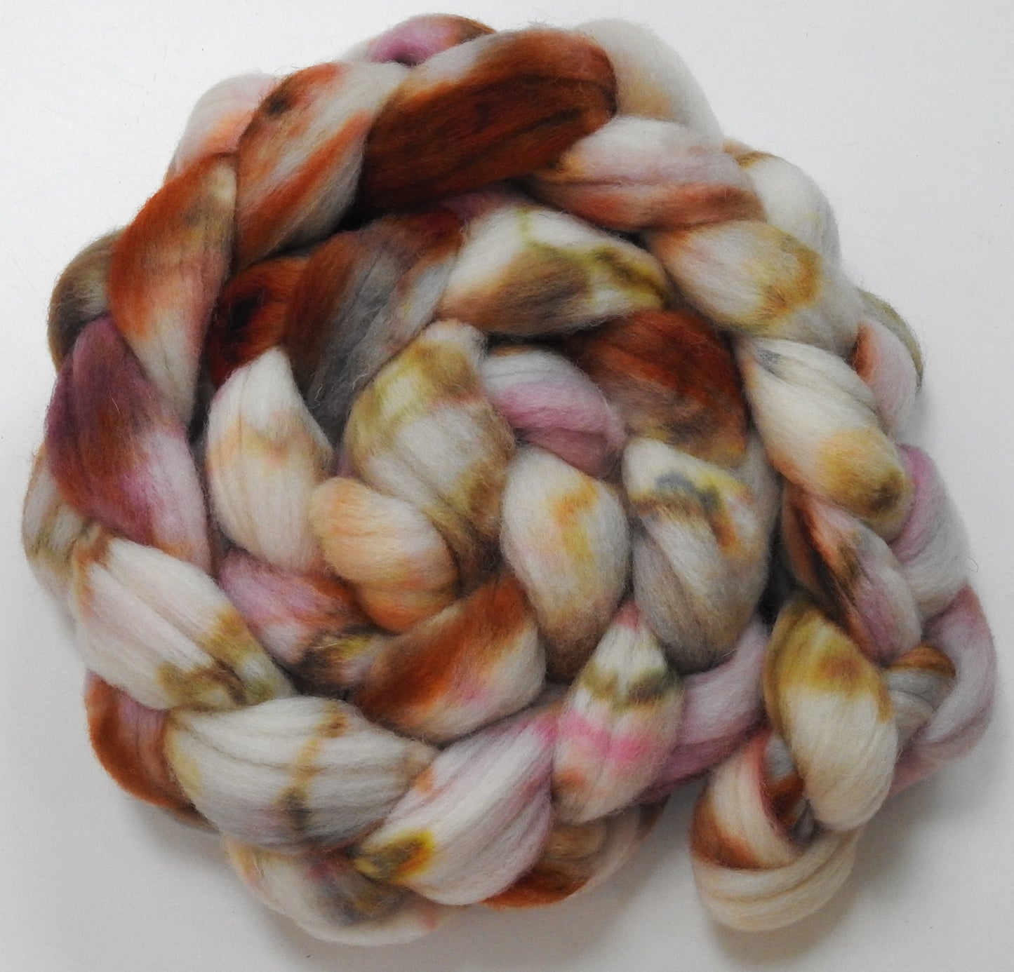 Cockleshells (5.8 oz) - Batt in a Braid #60- Southdown/ Bfl/ Bio-nylon (50/25/25)