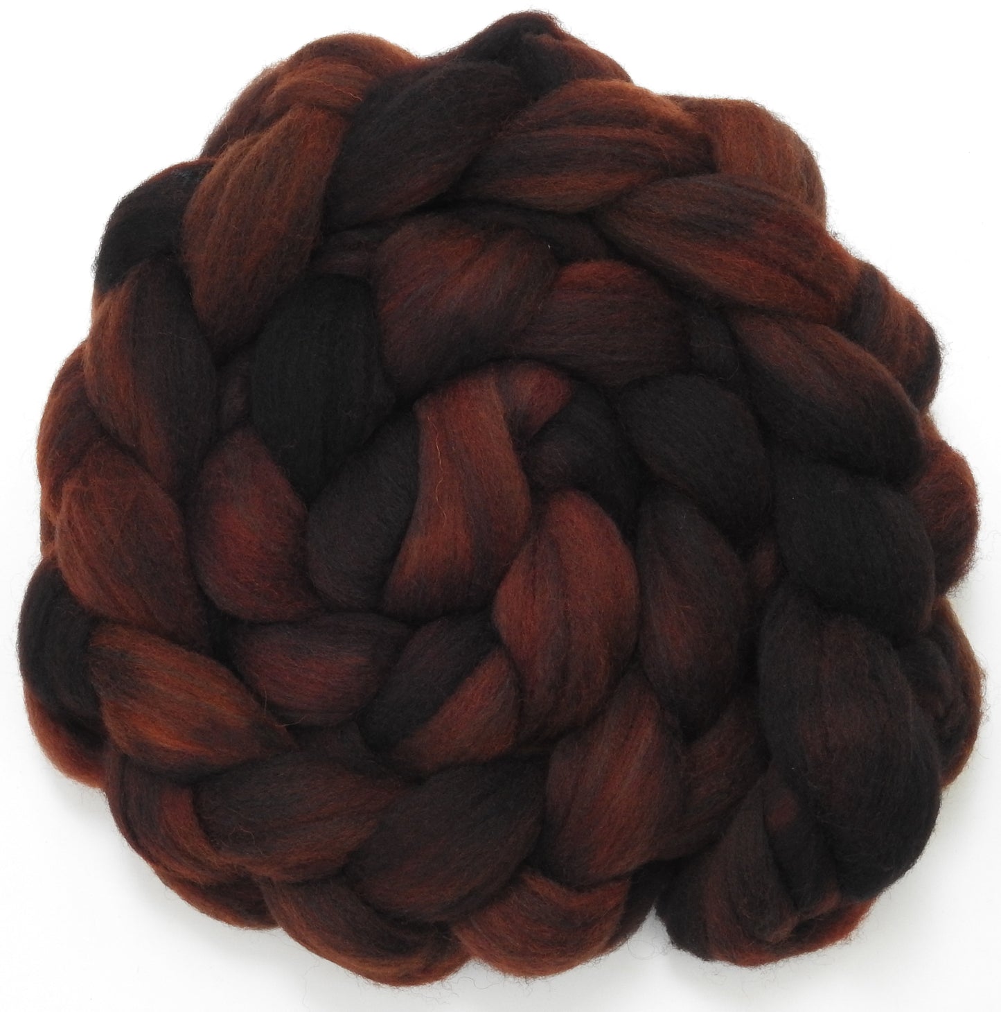 Cinnamon (5.8 oz) - Batt in a Braid #60- Southdown/ Bfl/ Bio-nylon (50/25/25)