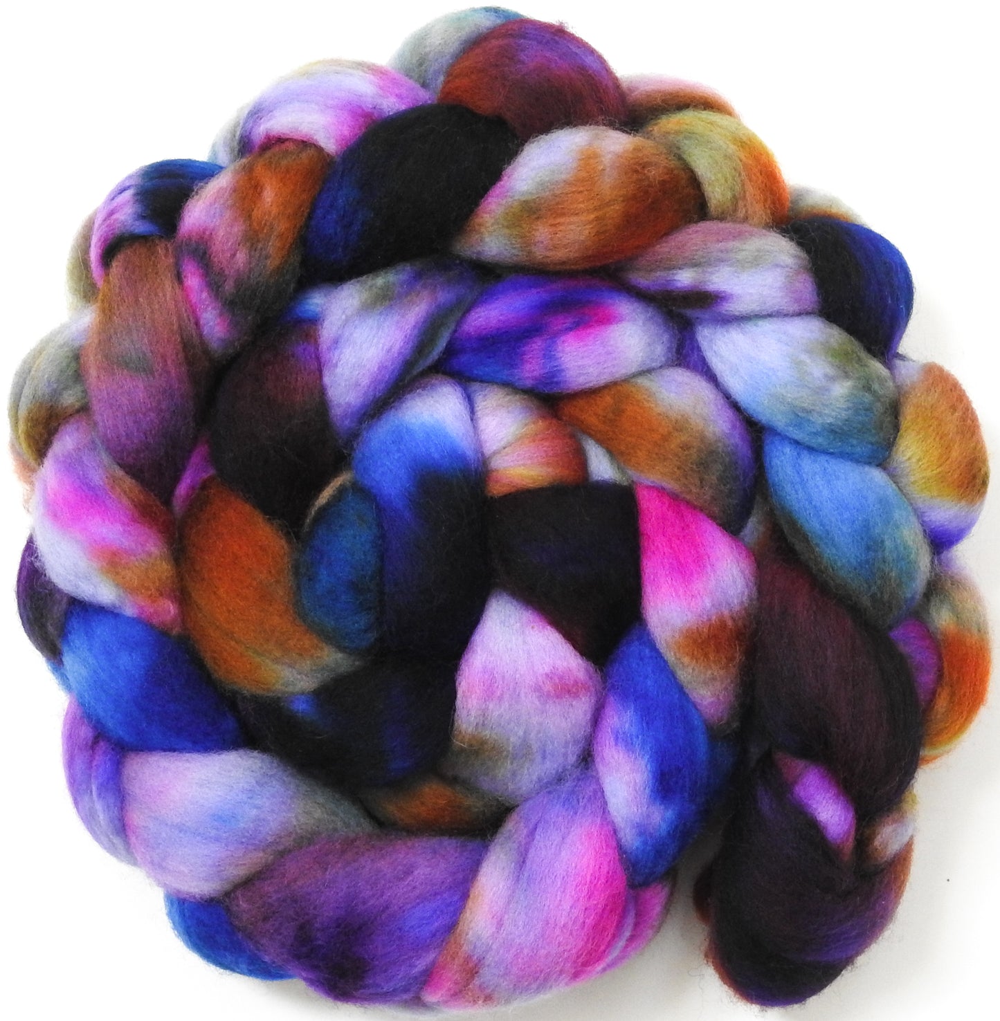 Iseult (5.8 oz) - Batt in a Braid #60- Southdown/ Bfl/ Bio-nylon (50/25/25)