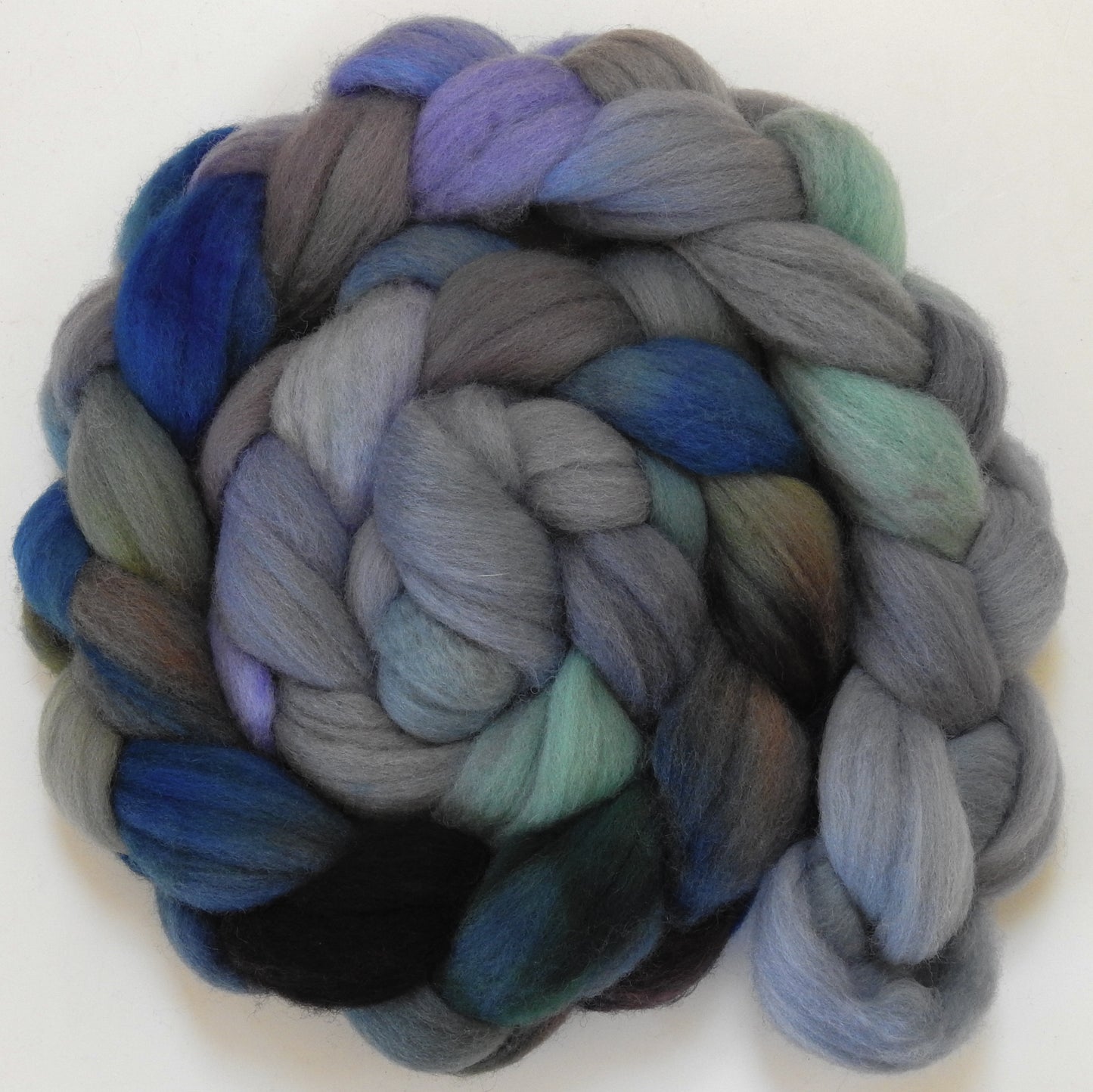 Tempest (5.6 oz) - Batt in a Braid #60- Southdown/ Bfl/ Bio-nylon (50/25/25)