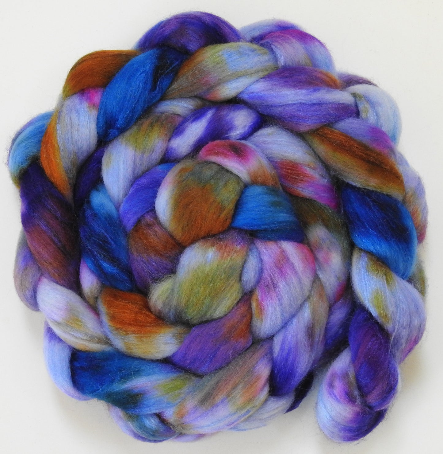 Iseult (5.6 oz) - Batt in a Braid #60- Southdown/ Bfl/ Bio-nylon (50/25/25)