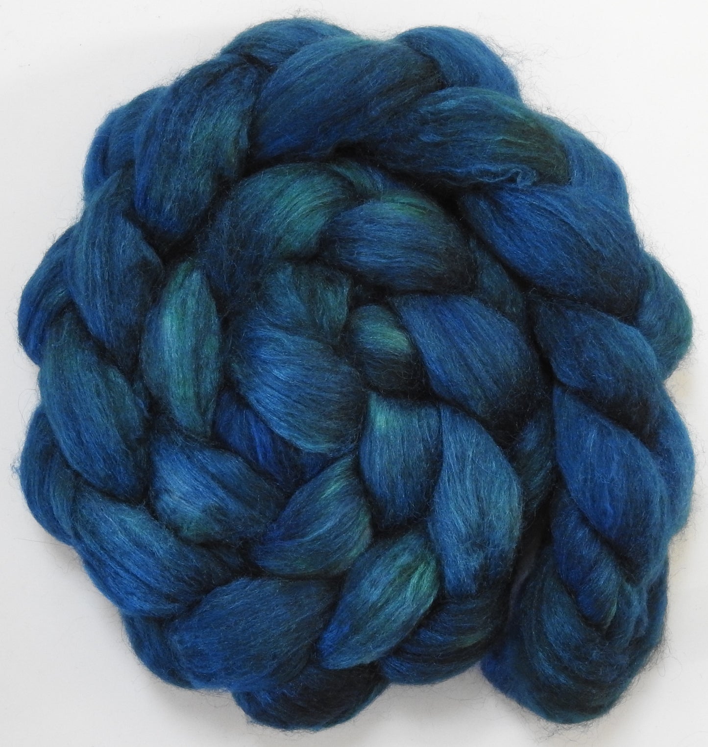 Maelstrom (5.7 oz) - Batt in a Braid #6 - 1/3 Grey Baby Alpaca/1/3 Polwarth/ 1/3 Tussah Silk