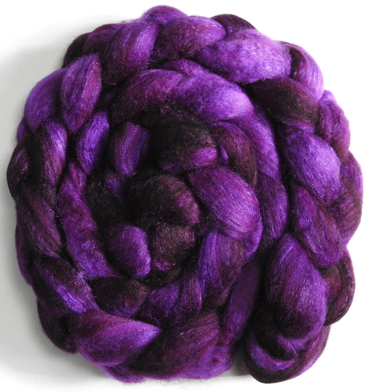 Pokeberry - Batt in a Braid #62 (Polwarth/ CASHMERE/ silk -50/25/25)