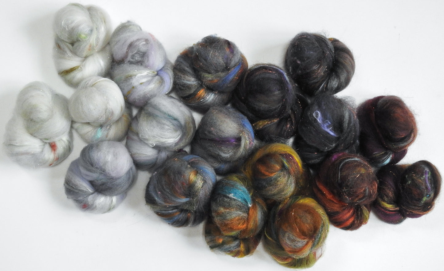 Good King Wenceslaus -Sparkle Sticklebatts (4.2 oz) -Cormo RamboX fleece, merino, silk, bamboo, silk noil, angelina