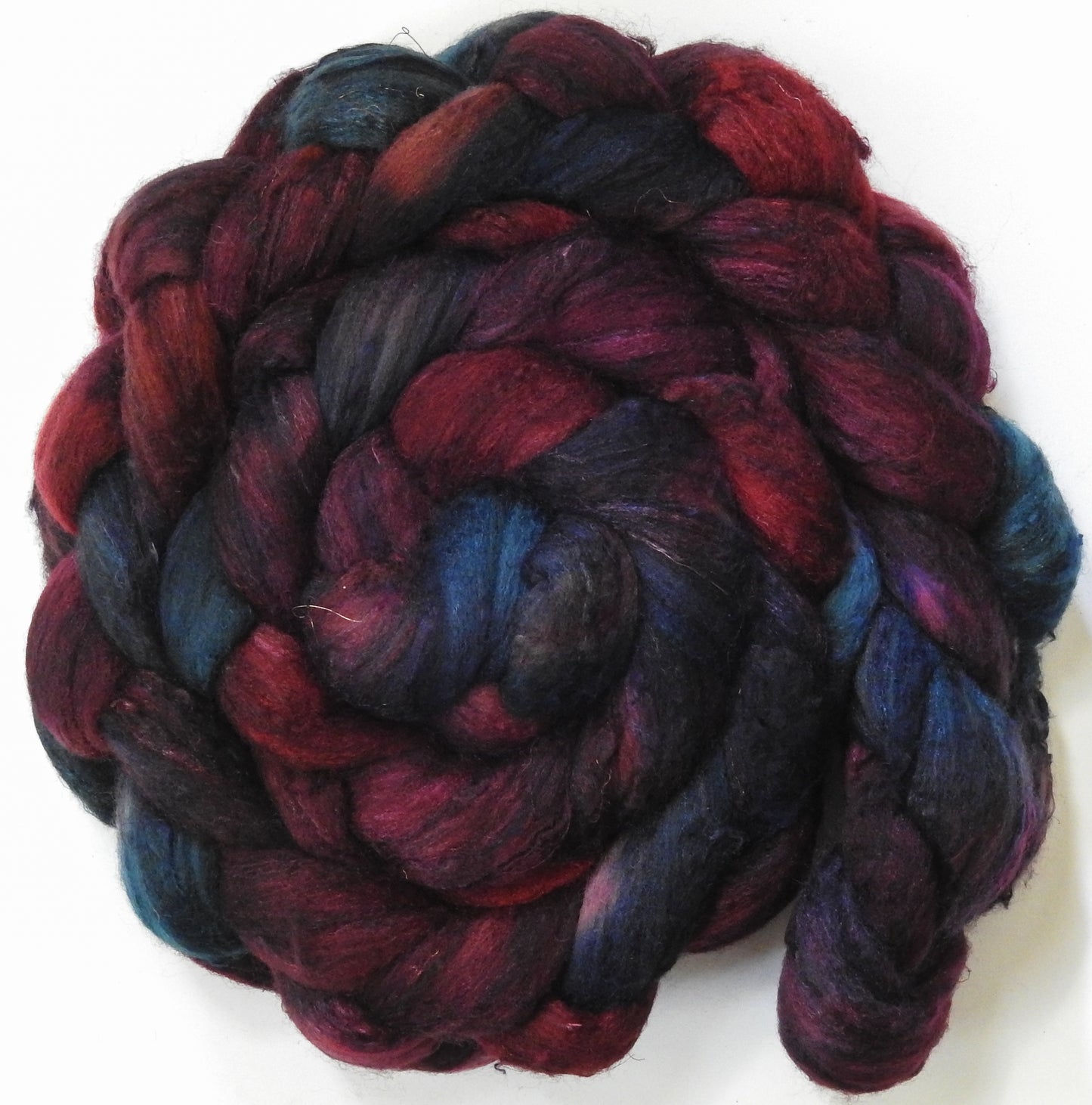 Boromir (5.7 oz) - Batt in a Braid #65 - Rambouillet/ Cormo / Sari silk/ Tussah silk (40/25/25/10)