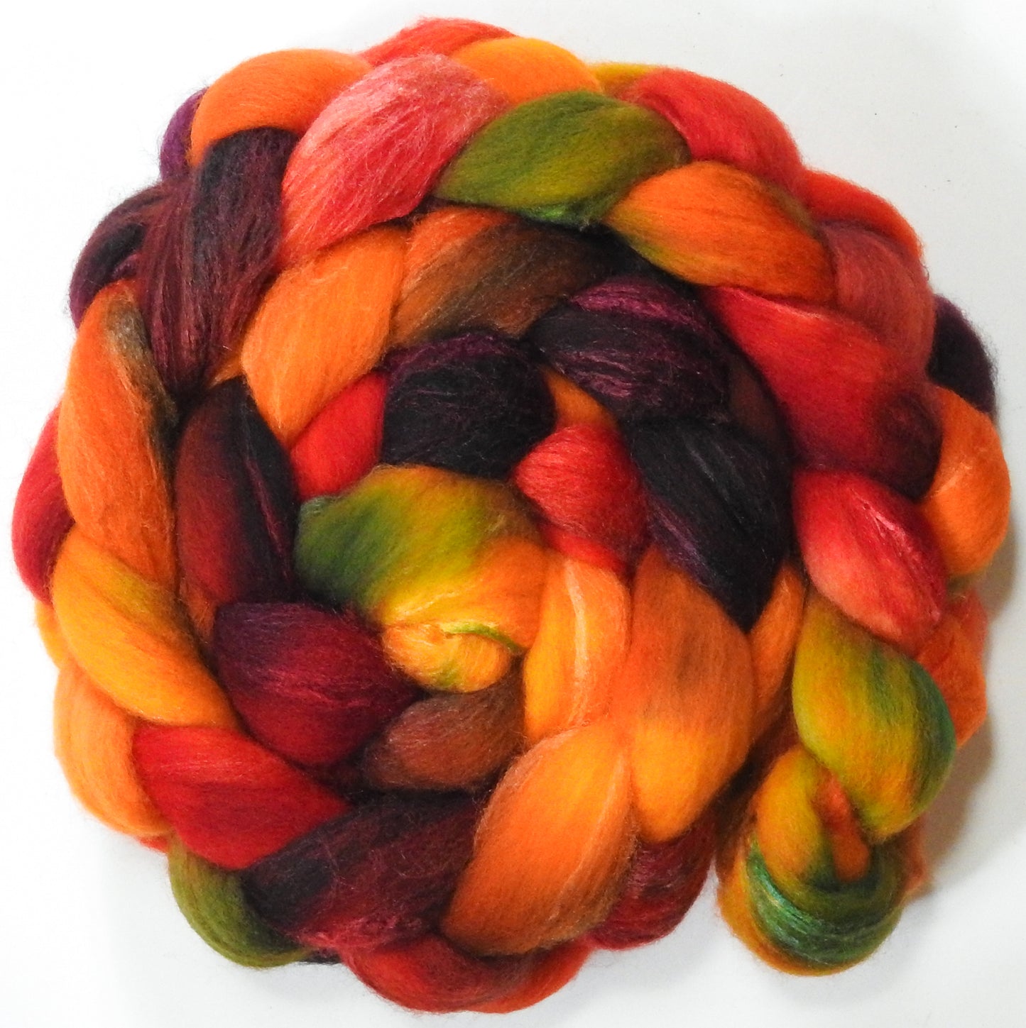 Dragon-fire (5.8 oz) - Polwarth / Tussah silk (85/15)