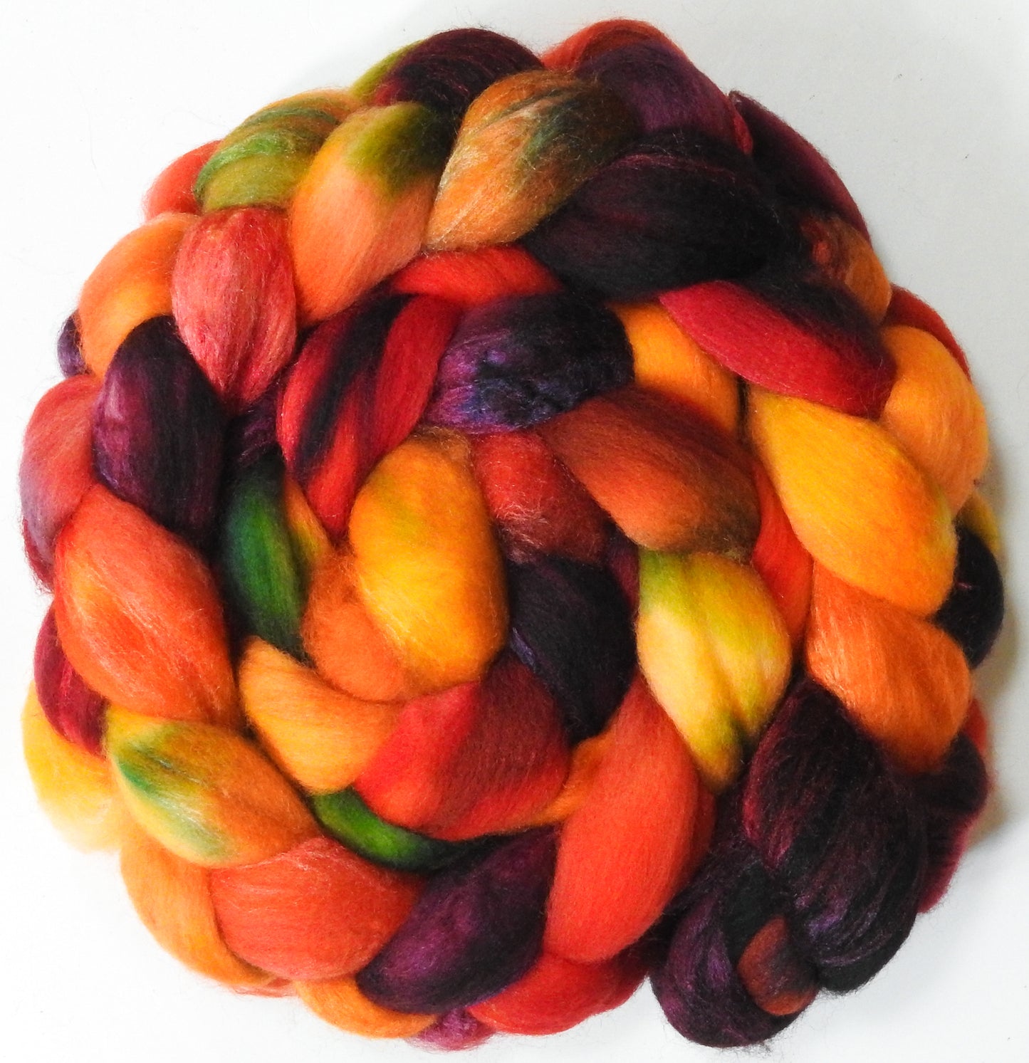 Dragon-fire (5.8 oz) - Polwarth / Tussah silk (85/15)