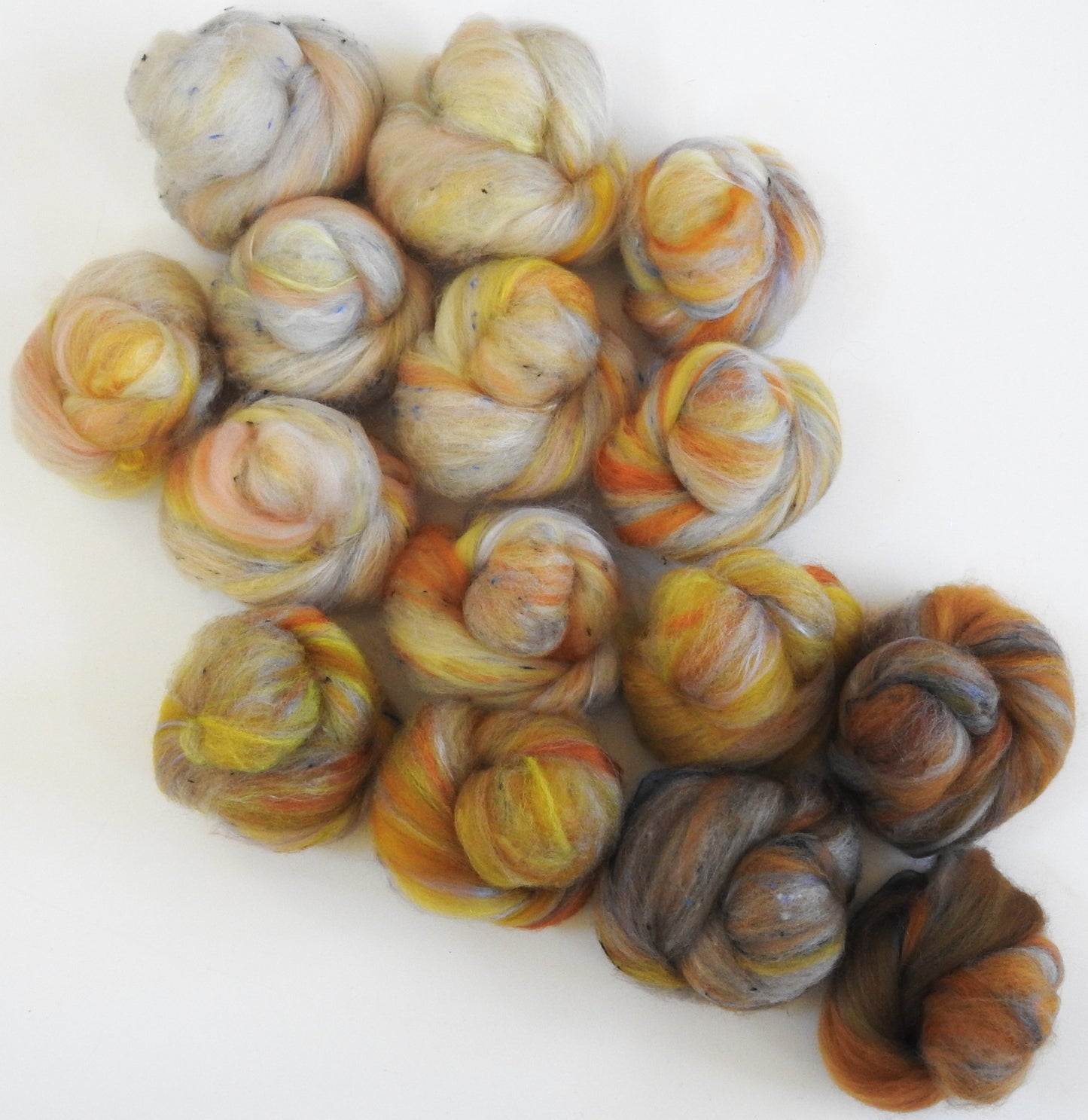 Candlelight - NON-Sparkle Sticklebatts (4 oz) - Merino X fleece; CASHGORA, merino top, polwarth, tweed blend, silk, bamboo