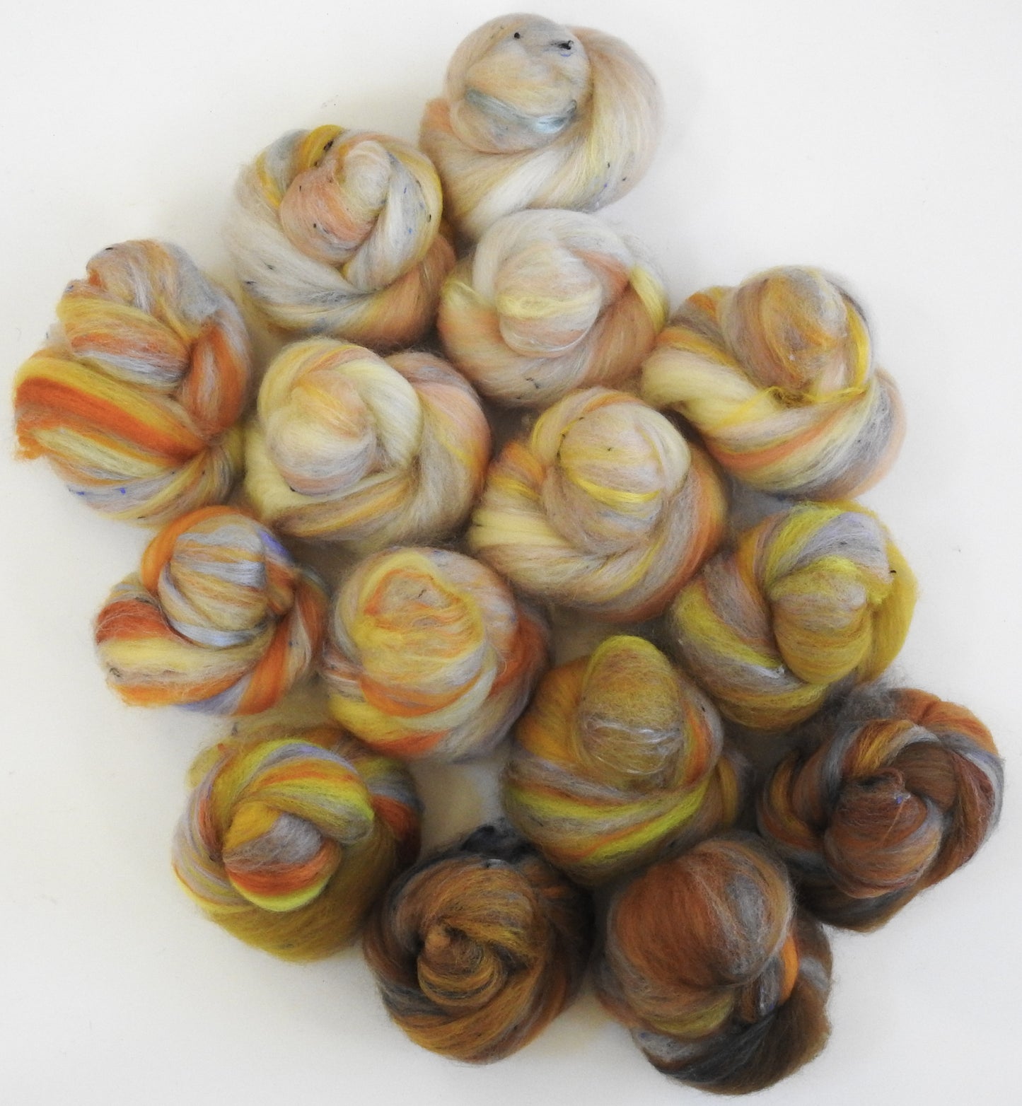 Candlelight - NON-Sparkle Sticklebatts (4 oz) - Merino X fleece; CASHGORA, merino top, polwarth, tweed blend, silk, bamboo