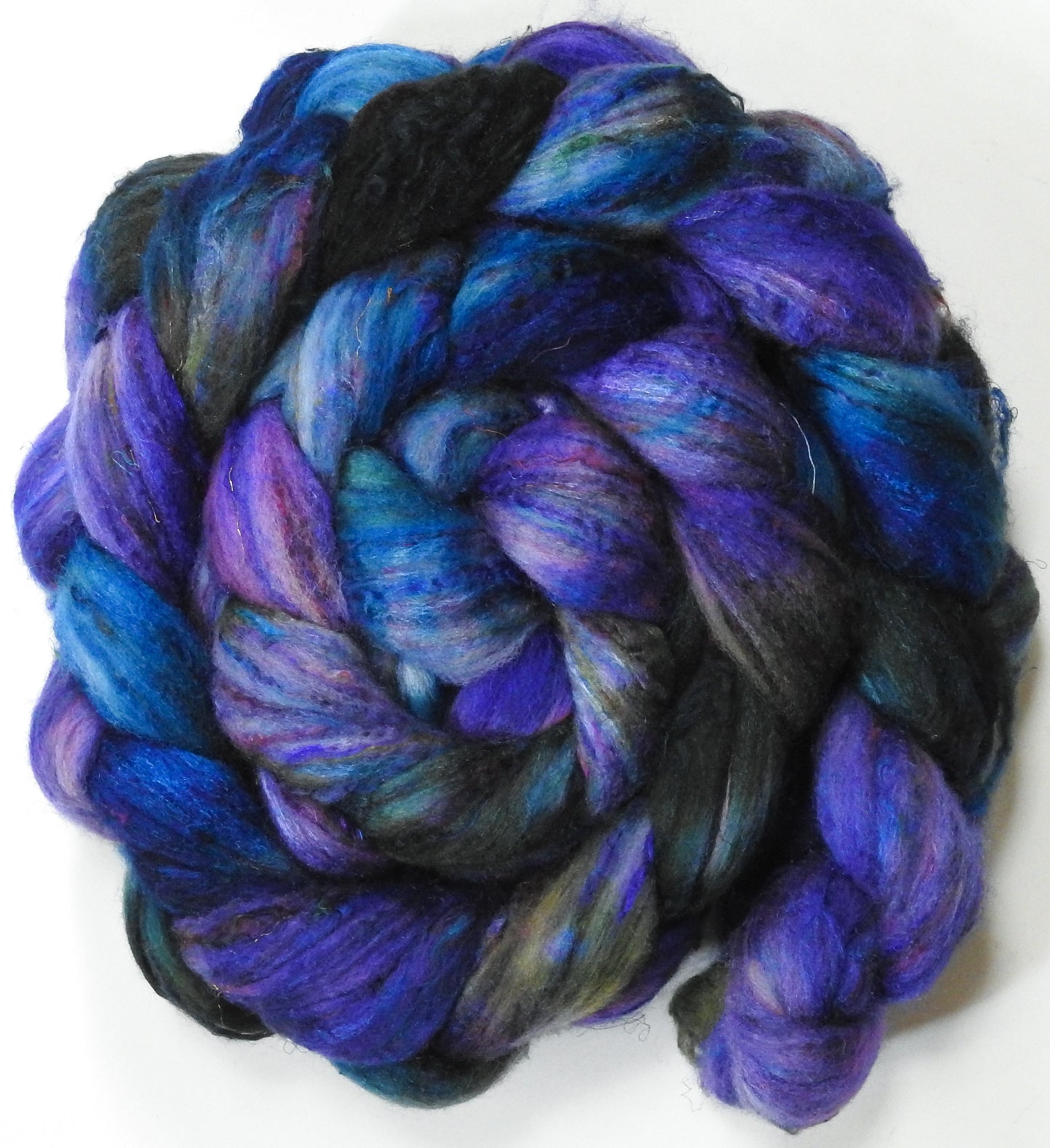 Arwen Evenstar (5.7 oz) - Batt in a Braid #65 - Rambouillet/ Cormo / Sari silk/ Tussah silk (40/25/25/10)