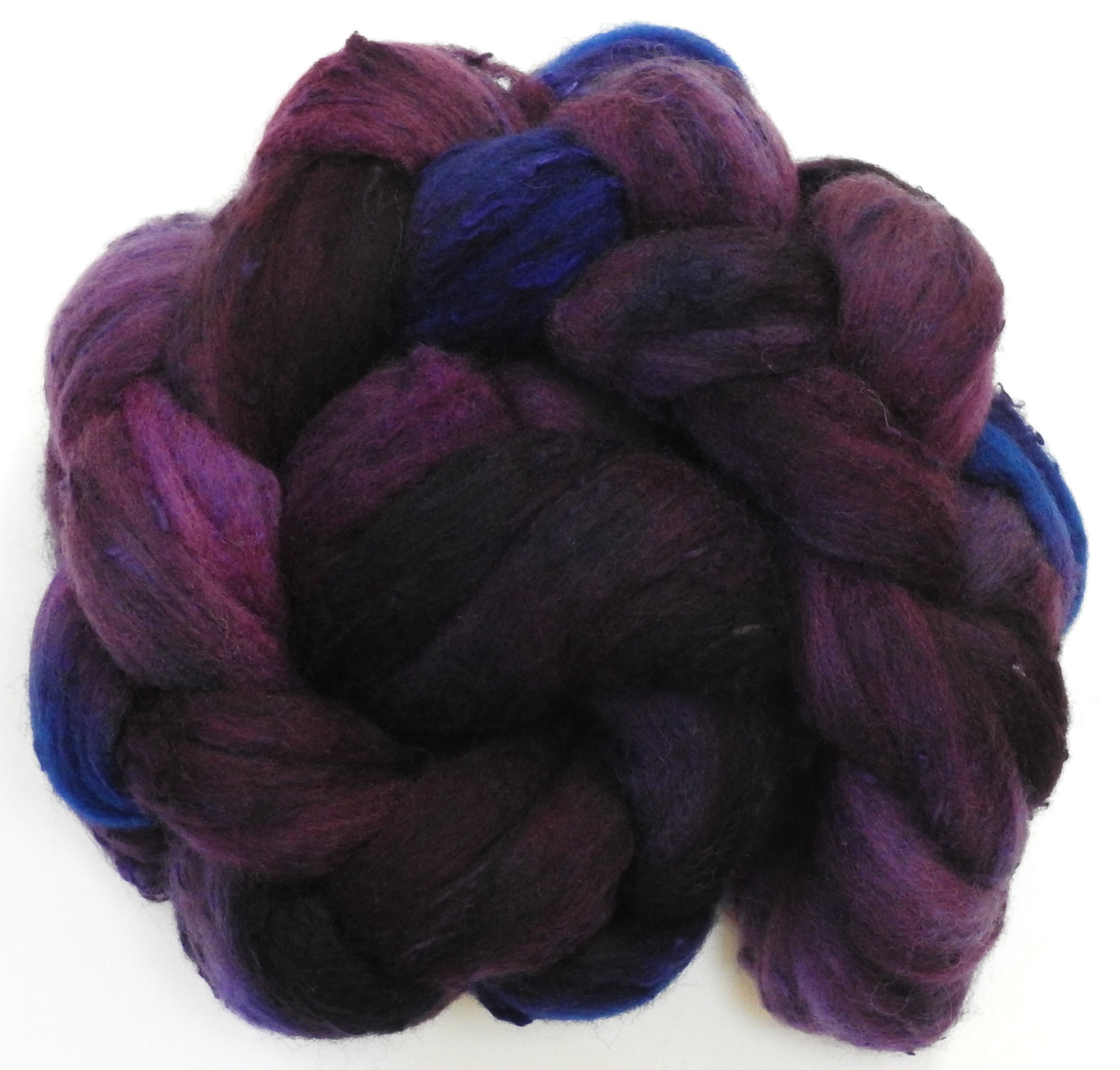 Black Currant - 25 micron Merino/ Silk Slubs (70/30)